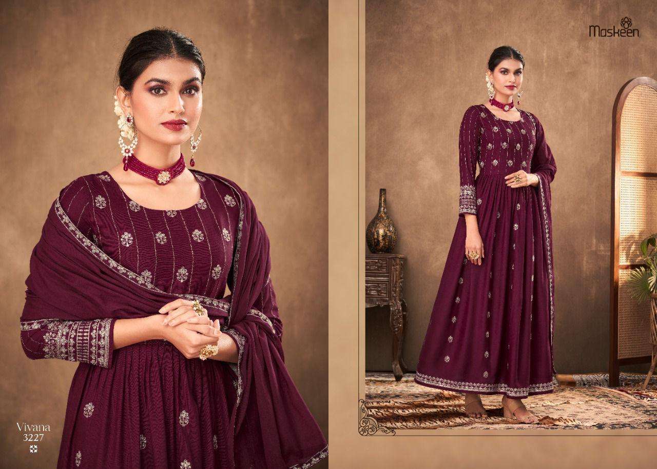 Vivana By Maisha 3223 To 3227 Series Beautiful Suits Colorful Stylish Fancy Casual Wear & Ethnic Wear Pure Viscose Rayon Dresses At Wholesale Price