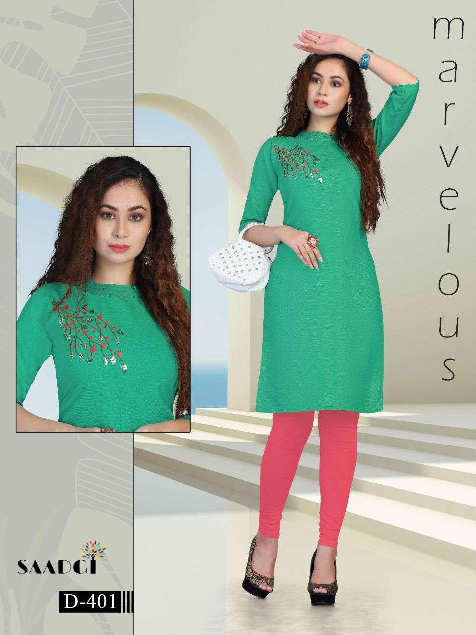 DUSTER BY SAADGI 401 TO 410 SERIES DESIGNER STYLISH FANCY COLORFUL BEAUTIFUL PARTY WEAR & ETHNIC WEAR COLLECTION SLUB EMBROIDERY KURTIS AT WHOLESALE PRICE