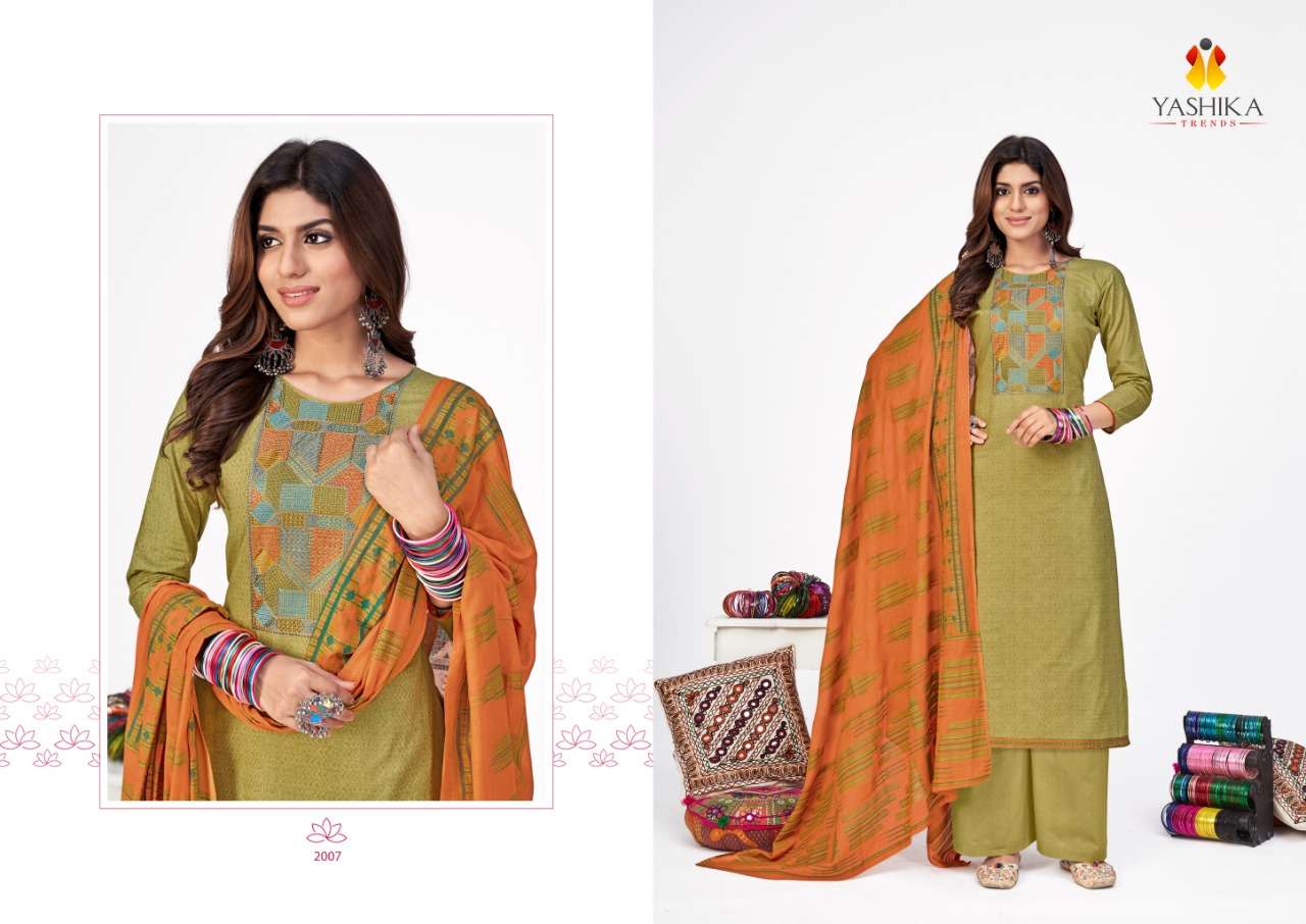 KAANTHA VOL-2 BY YASHIKA TRENDS 2001 TO 2008 SERIES BEAUTIFUL SUITS STYLISH FANCY COLORFUL PARTY WEAR & OCCASIONAL WEAR HEAVY COTTON PRINT DRESSES AT WHOLESALE PRICE