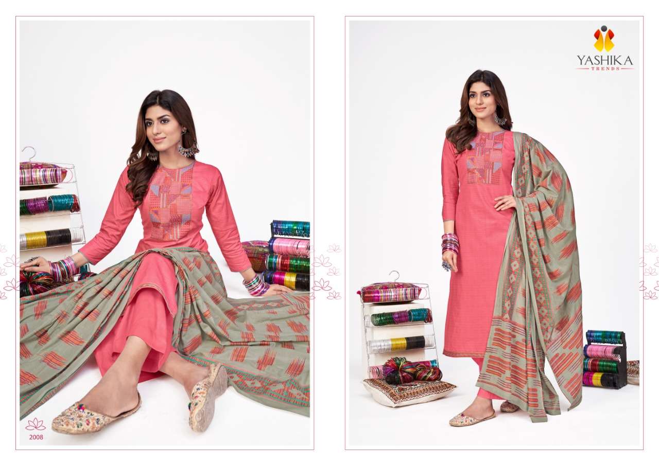 KAANTHA VOL-2 BY YASHIKA TRENDS 2001 TO 2008 SERIES BEAUTIFUL SUITS STYLISH FANCY COLORFUL PARTY WEAR & OCCASIONAL WEAR HEAVY COTTON PRINT DRESSES AT WHOLESALE PRICE