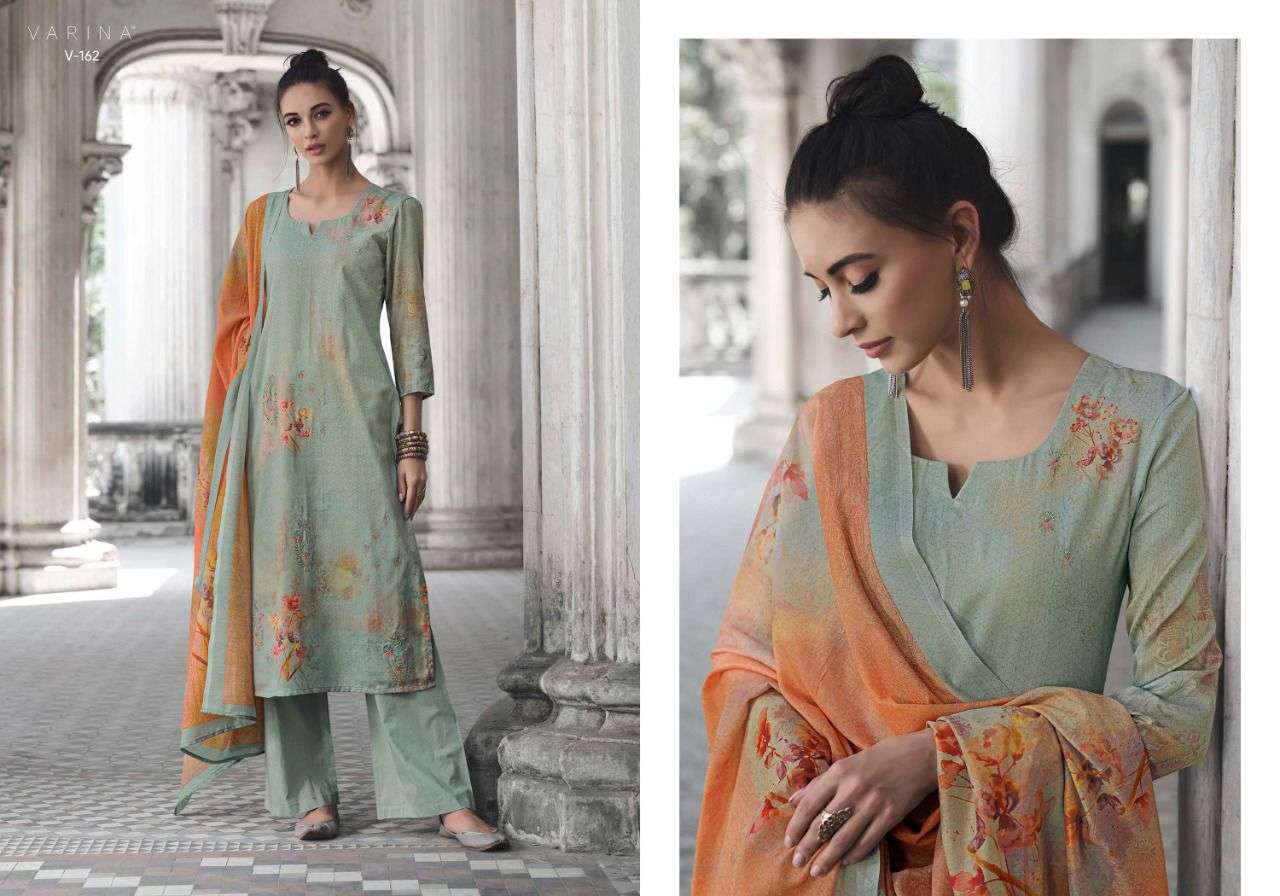 MALEHA BY VARINA 161 TO 168 SERIES BEAUTIFUL SUITS COLORFUL STYLISH FANCY CASUAL WEAR & ETHNIC WEAR SATIN DIGITAL PRINT DRESSES AT WHOLESALE PRICE