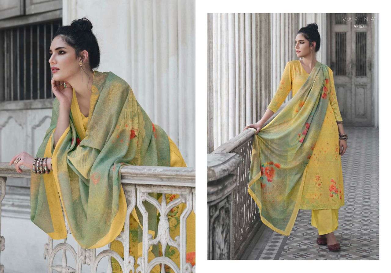 MALEHA BY VARINA 161 TO 168 SERIES BEAUTIFUL SUITS COLORFUL STYLISH FANCY CASUAL WEAR & ETHNIC WEAR SATIN DIGITAL PRINT DRESSES AT WHOLESALE PRICE