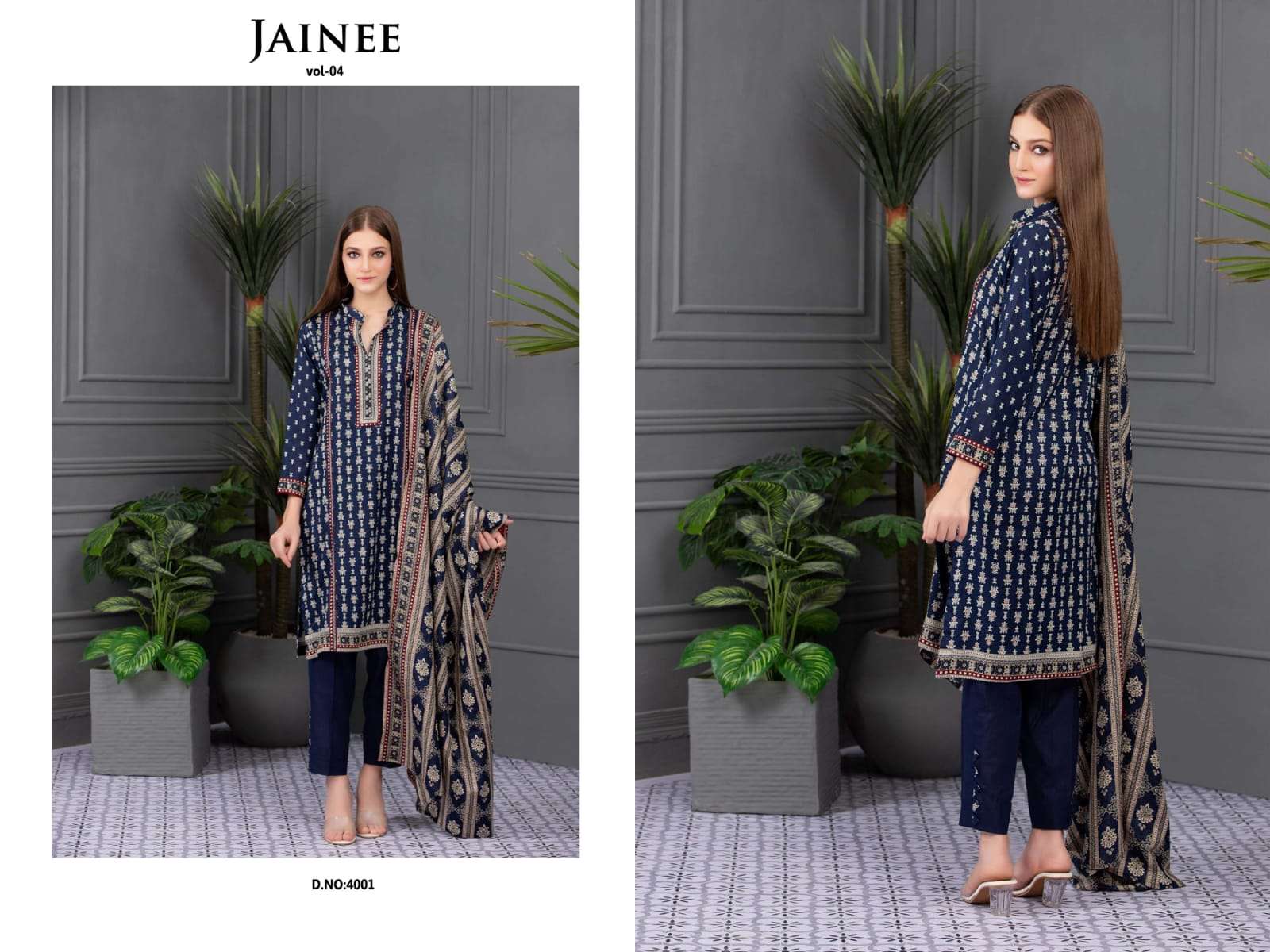 JAINEE VOL-4 BY AGHA NOOR 4001 TO 4006 SERIES BEAUTIFUL SUITS COLORFUL STYLISH FANCY CASUAL WEAR & ETHNIC WEAR LAWN COTTON DIGITAL PRINT DRESSES AT WHOLESALE PRICE