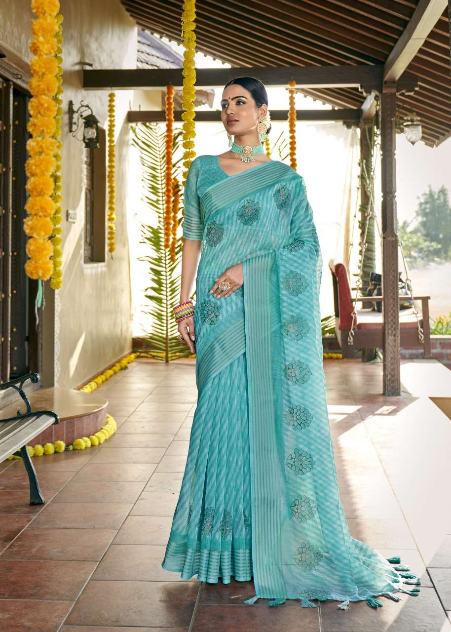 AADARSHINI BY TRIVENI 15291 TO 15298 SERIES INDIAN TRADITIONAL WEAR COLLECTION BEAUTIFUL STYLISH FANCY COLORFUL PARTY WEAR & OCCASIONAL WEAR COTTON SAREES AT WHOLESALE PRICE