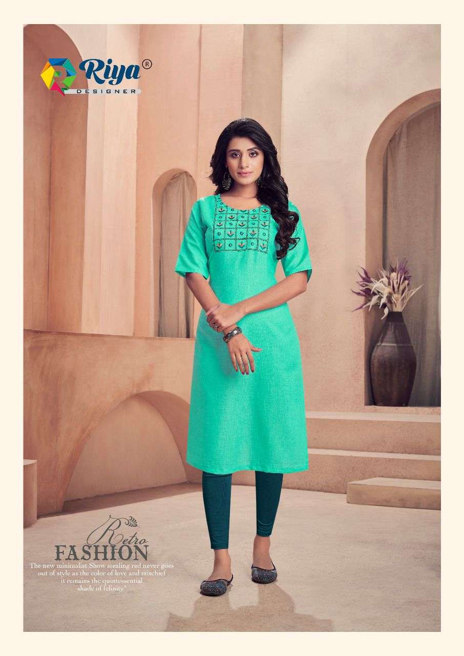 ANTRA VOL-2 BY RIYA DESIGNER 2001 TO 2006 SERIES DESIGNER STYLISH FANCY COLORFUL BEAUTIFUL PARTY WEAR & ETHNIC WEAR COLLECTION COTTON SLUB EMBROIDERY KURTIS AT WHOLESALE PRICE