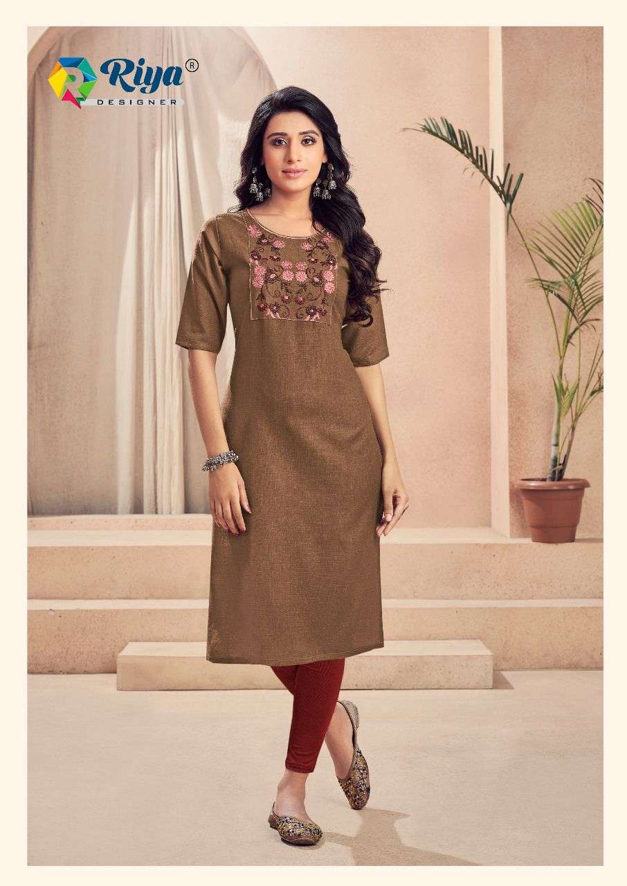 ANTRA VOL-2 BY RIYA DESIGNER 2001 TO 2006 SERIES DESIGNER STYLISH FANCY COLORFUL BEAUTIFUL PARTY WEAR & ETHNIC WEAR COLLECTION COTTON SLUB EMBROIDERY KURTIS AT WHOLESALE PRICE