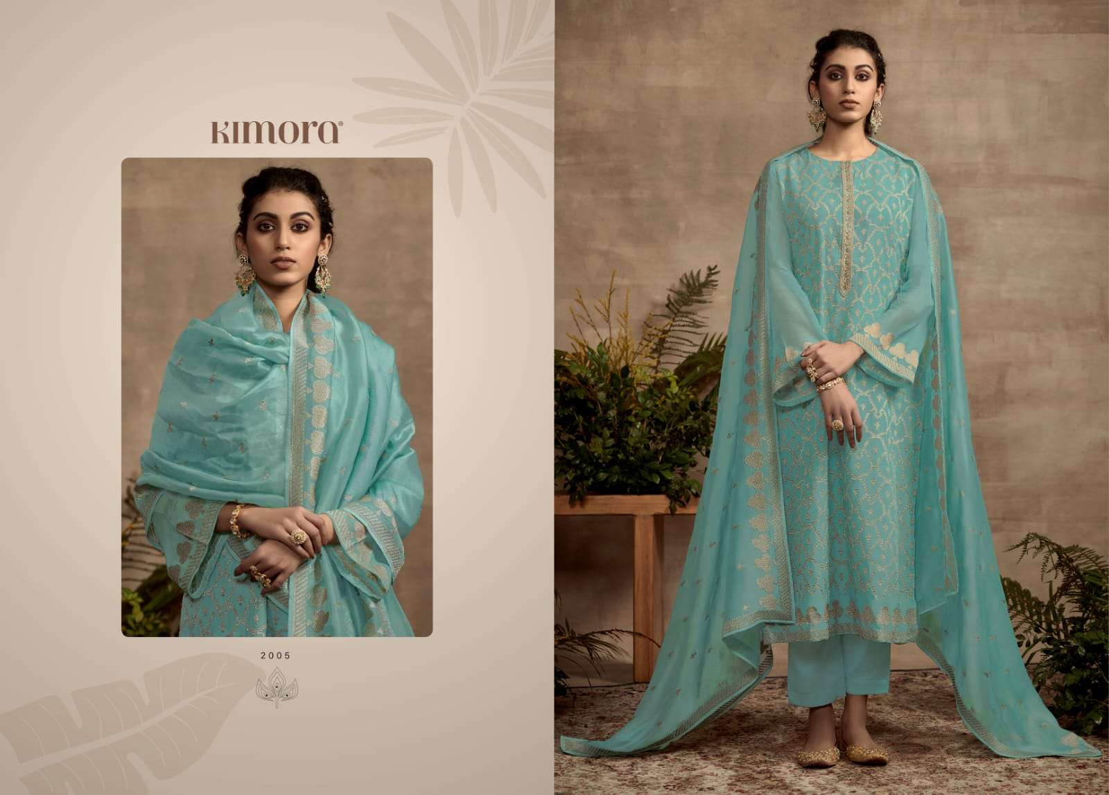 TILLA BY KIMORA FASHION 2001 TO 2008 SERIES BEAUTIFUL SUITS COLORFUL STYLISH FANCY CASUAL WEAR & ETHNIC WEAR PURE ORGANZA EMBROIDERED DRESSES AT WHOLESALE PRICE