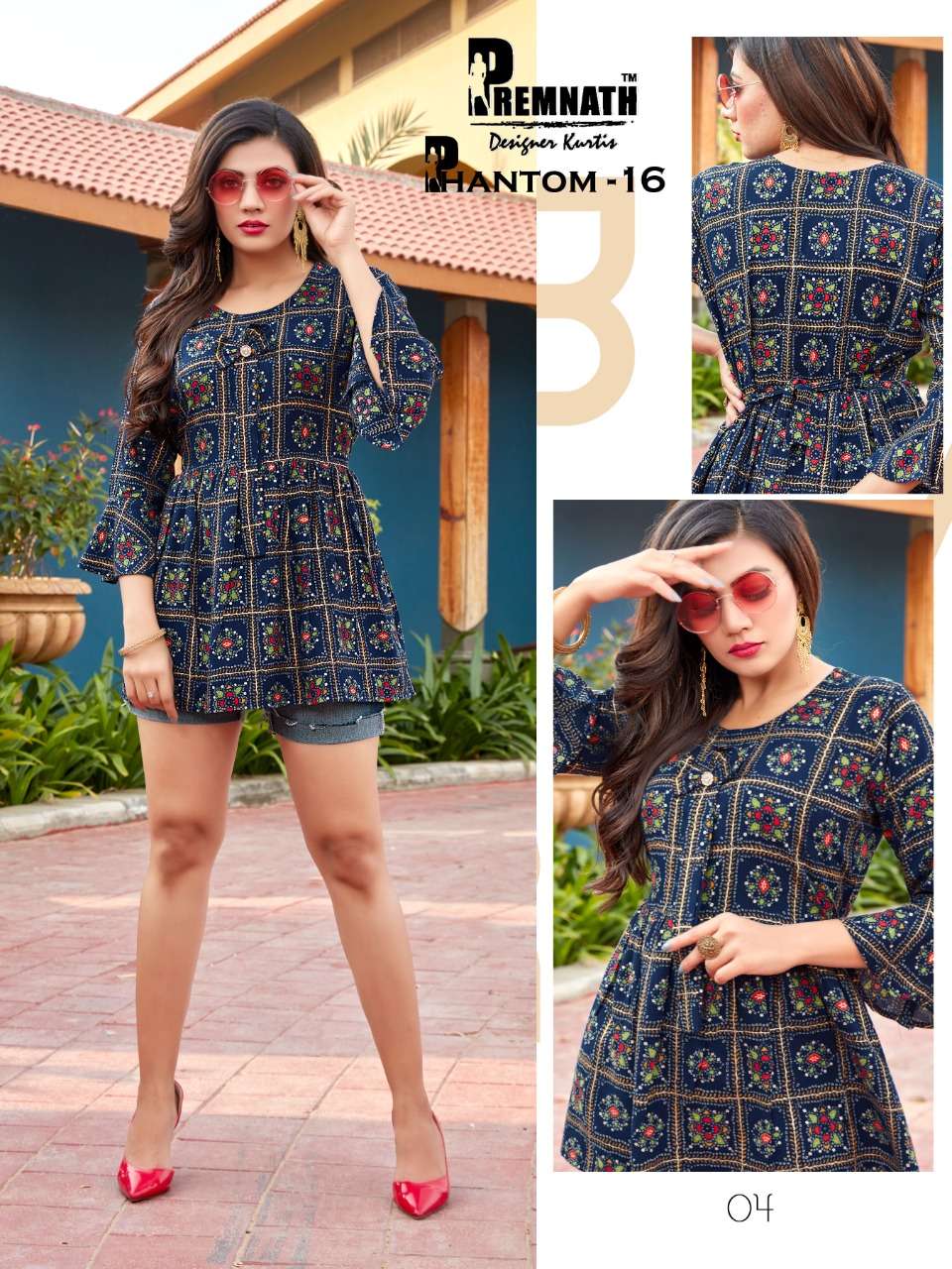 PHANTOM VOL-16 BY PREMNATH 01 TO 08 SERIES BEAUTIFUL STYLISH FANCY COLORFUL CASUAL WEAR & ETHNIC WEAR RAYON PRINT TOPS AT WHOLESALE PRICE
