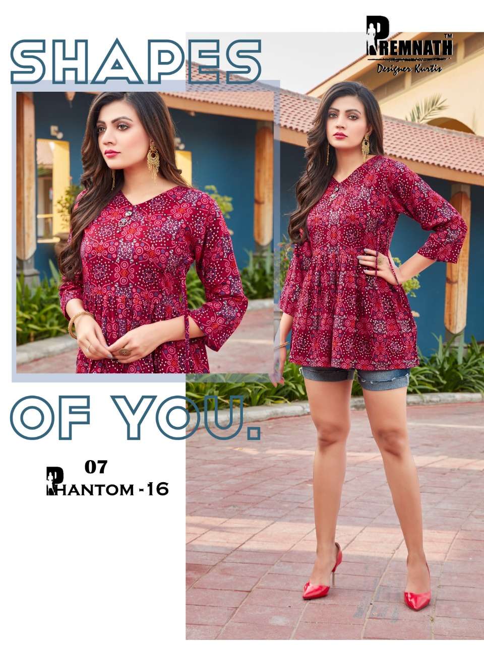 PHANTOM VOL-16 BY PREMNATH 01 TO 08 SERIES BEAUTIFUL STYLISH FANCY COLORFUL CASUAL WEAR & ETHNIC WEAR RAYON PRINT TOPS AT WHOLESALE PRICE