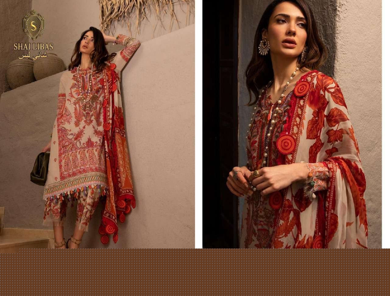 MUZLIN BY SHAI LIBAS DESIGNER PAKISTANI WEAR COLLECTION BEAUTIFUL STYLISH FANCY COLORFUL PARTY WEAR & OCCASIONAL WEAR PURE LAWN COTTON EMBROIDERED DRESSES AT WHOLESALE PRICE