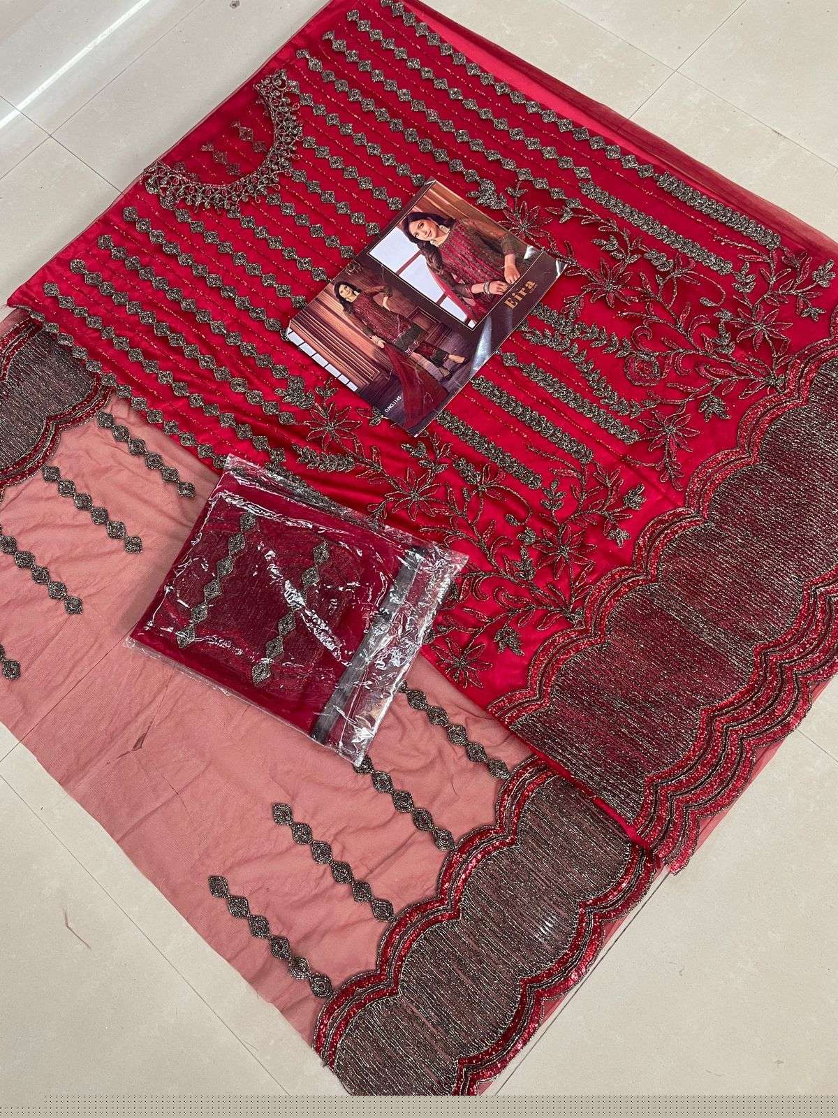 Eira Vol-9 By Senhora Dresses 1144 To 1147 Series Beautiful Suits Colorful Stylish Fancy Casual Wear & Ethnic Wear Heavy Net Embroidered Dresses At Wholesale Price