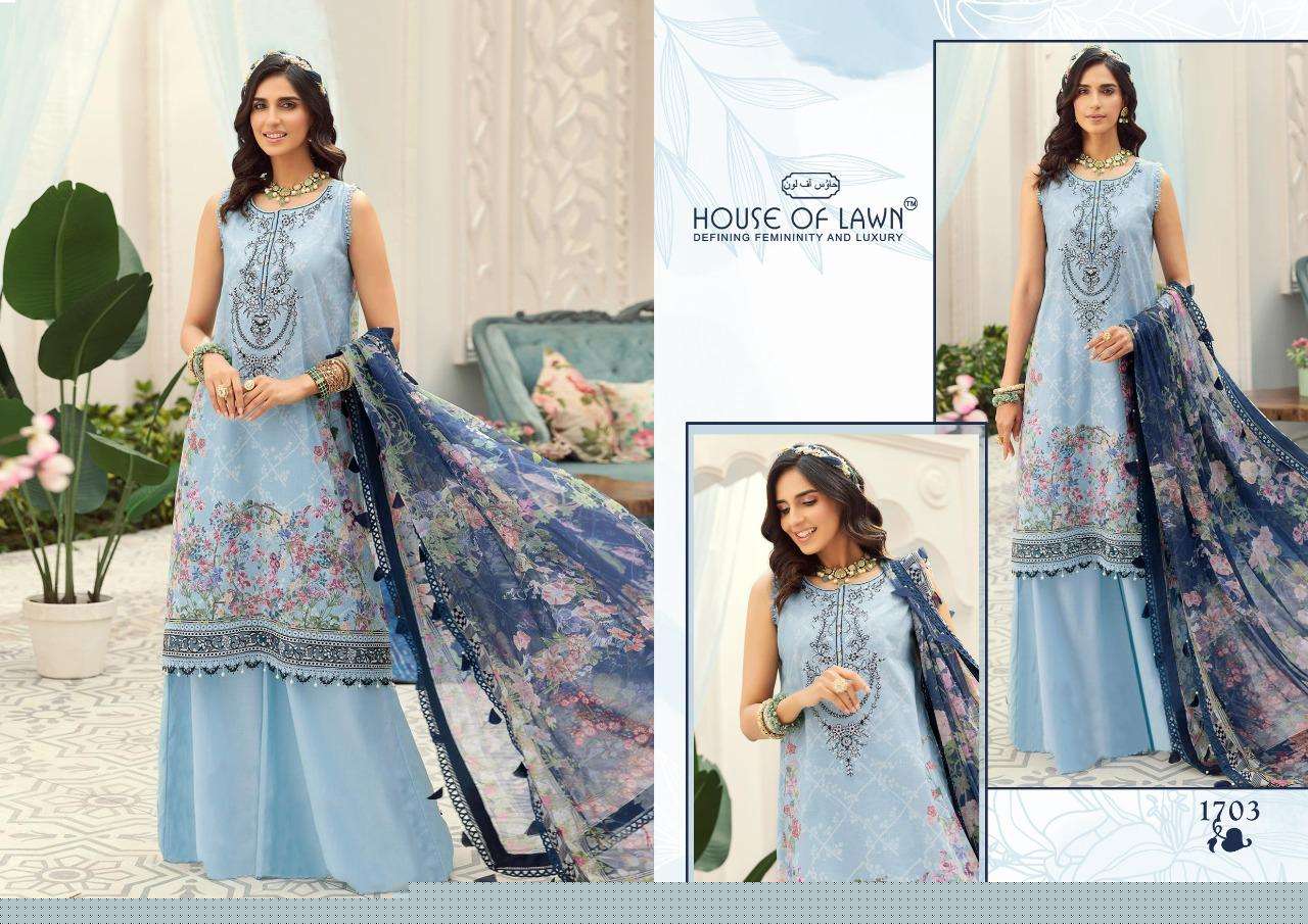 NOOR BY HOUSE OF LAWN 1701 TO 1707 SERIES BEAUTIFUL PAKISTANI SUITS COLORFUL STYLISH FANCY CASUAL WEAR & ETHNIC WEAR PURE LAWN DIGITAL PRINT DRESSES AT WHOLESALE PRICE