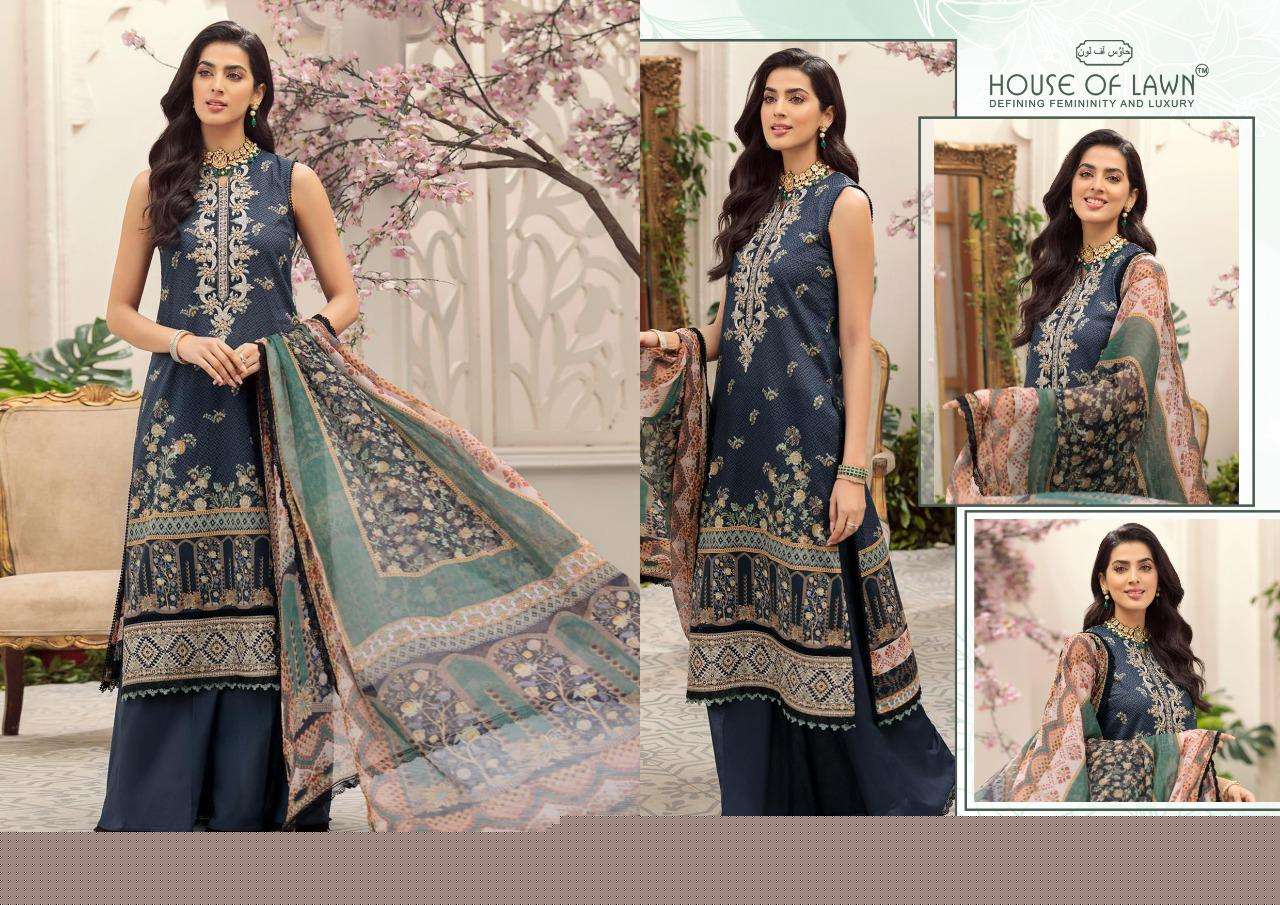 NOOR BY HOUSE OF LAWN 1701 TO 1707 SERIES BEAUTIFUL PAKISTANI SUITS COLORFUL STYLISH FANCY CASUAL WEAR & ETHNIC WEAR PURE LAWN DIGITAL PRINT DRESSES AT WHOLESALE PRICE