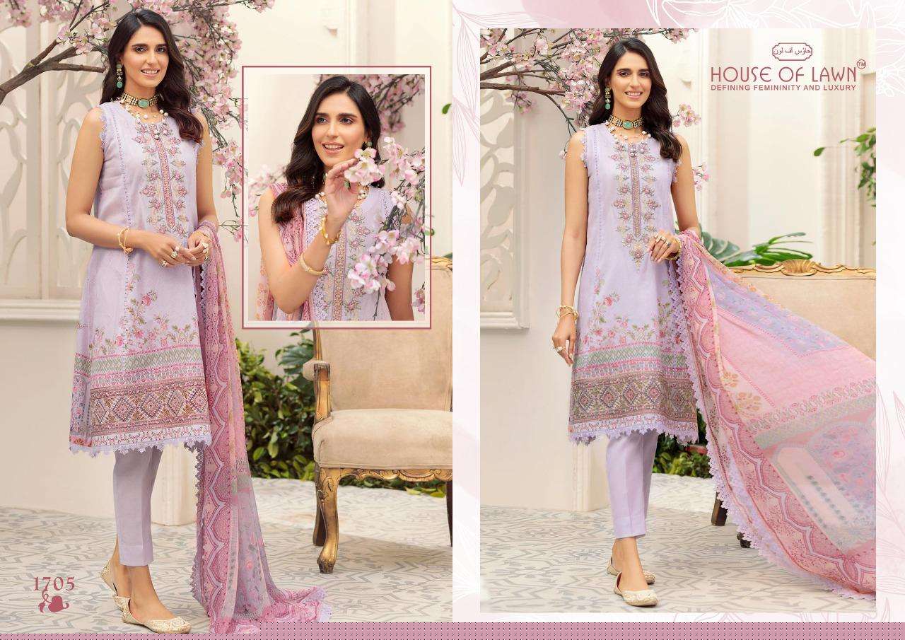 NOOR BY HOUSE OF LAWN 1701 TO 1707 SERIES BEAUTIFUL PAKISTANI SUITS COLORFUL STYLISH FANCY CASUAL WEAR & ETHNIC WEAR PURE LAWN DIGITAL PRINT DRESSES AT WHOLESALE PRICE