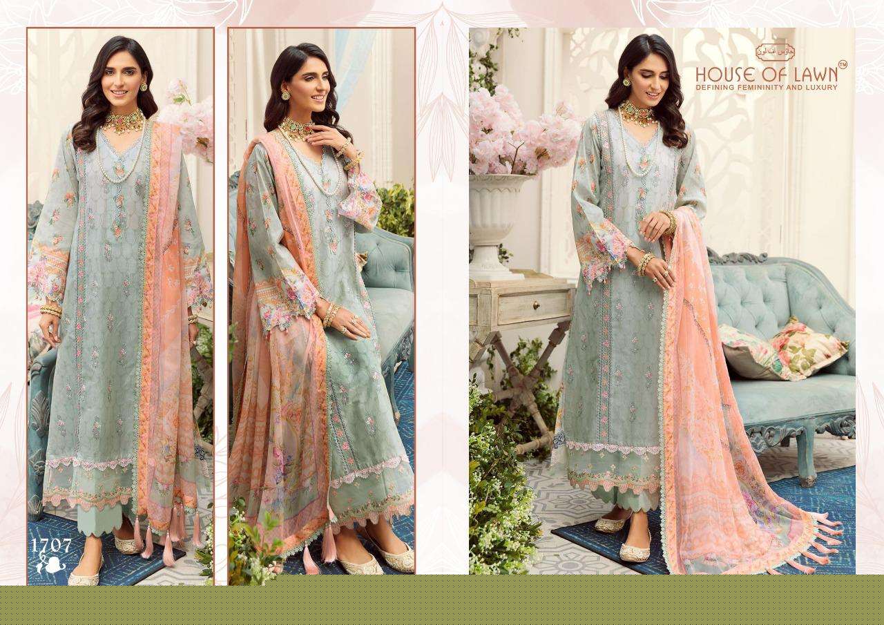 NOOR BY HOUSE OF LAWN 1701 TO 1707 SERIES BEAUTIFUL PAKISTANI SUITS COLORFUL STYLISH FANCY CASUAL WEAR & ETHNIC WEAR PURE LAWN DIGITAL PRINT DRESSES AT WHOLESALE PRICE