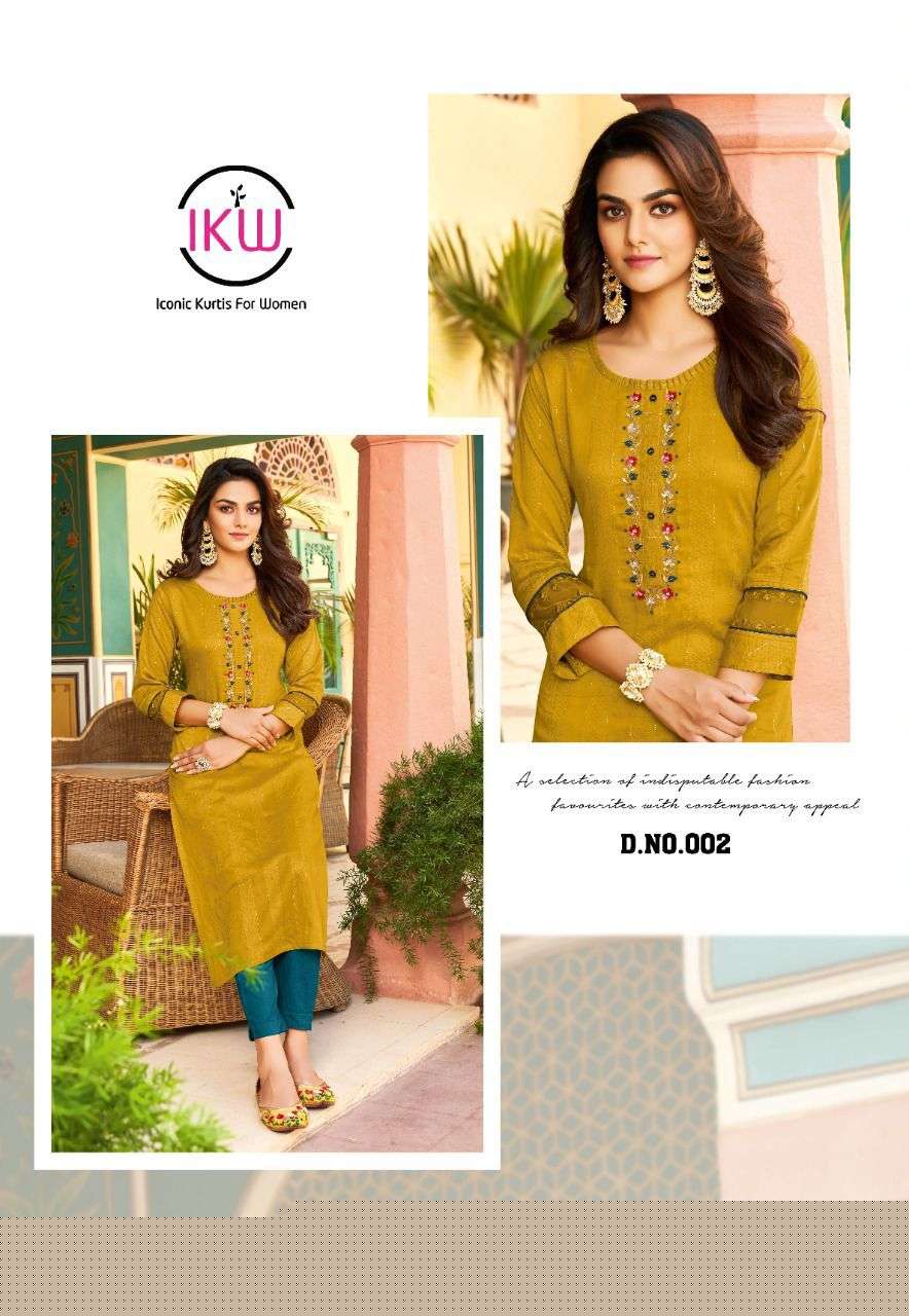 PEARL BY IKW 001 TO 008 SERIES DESIGNER STYLISH FANCY COLORFUL BEAUTIFUL PARTY WEAR & ETHNIC WEAR COLLECTION VISCOSE KURTIS AT WHOLESALE PRICE