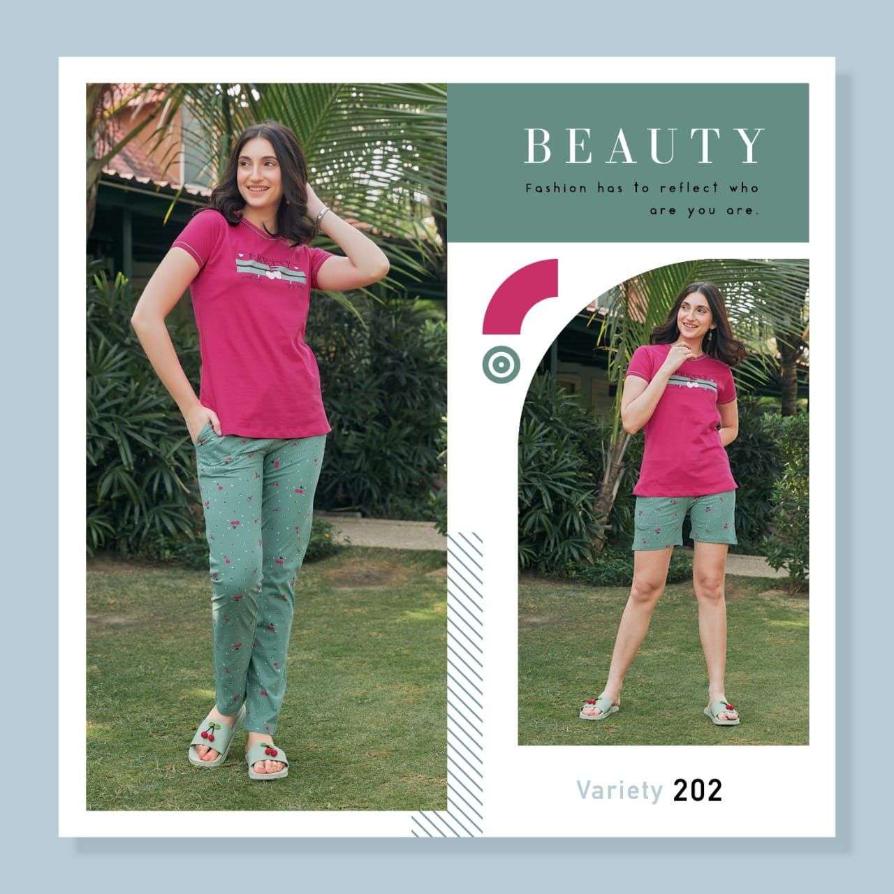 VARIETY VOL-2 BY LUVIT 201 TO 208 SERIES BEAUTIFUL STYLISH FANCY COLORFUL CASUAL WEAR & ETHNIC WEAR PURE SINKER PRINTED NIGHT SUITS AT WHOLESALE PRICE