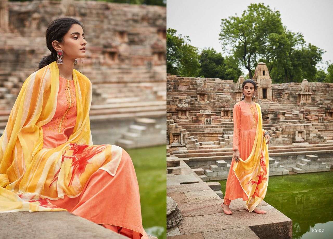 PRISHA BY EHRUM 01 TO 08 SERIES BEAUTIFUL SUITS COLORFUL STYLISH FANCY CASUAL WEAR & ETHNIC WEAR PURE COTTON PRINT WITH EMBROIDERED DRESSES AT WHOLESALE PRICE