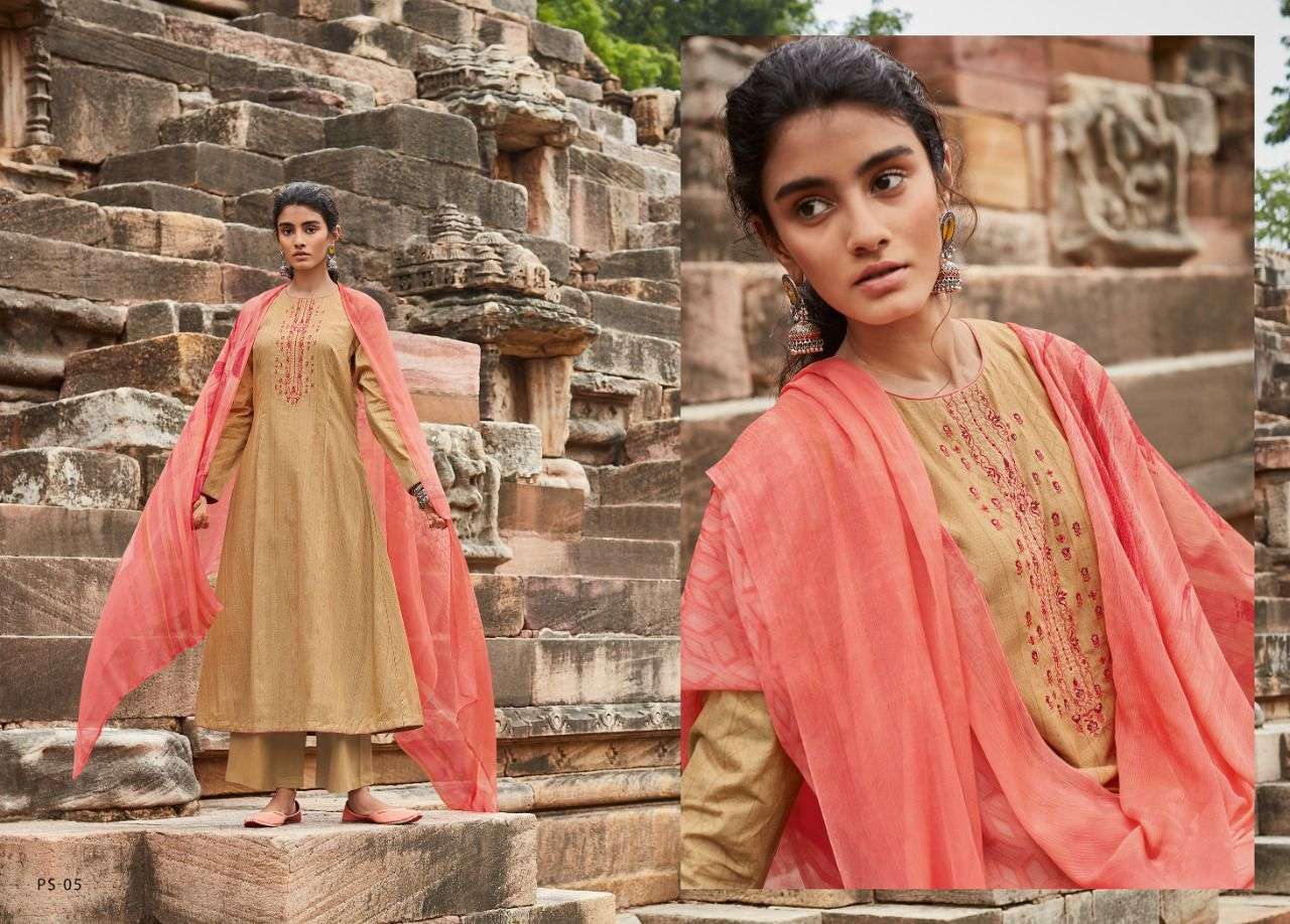 PRISHA BY EHRUM 01 TO 08 SERIES BEAUTIFUL SUITS COLORFUL STYLISH FANCY CASUAL WEAR & ETHNIC WEAR PURE COTTON PRINT WITH EMBROIDERED DRESSES AT WHOLESALE PRICE
