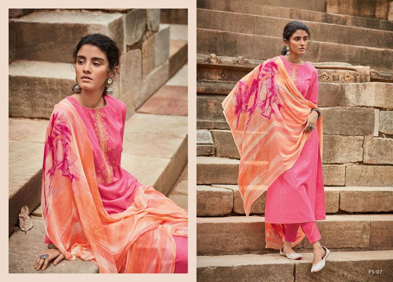 PRISHA BY EHRUM 01 TO 08 SERIES BEAUTIFUL SUITS COLORFUL STYLISH FANCY CASUAL WEAR & ETHNIC WEAR PURE COTTON PRINT WITH EMBROIDERED DRESSES AT WHOLESALE PRICE