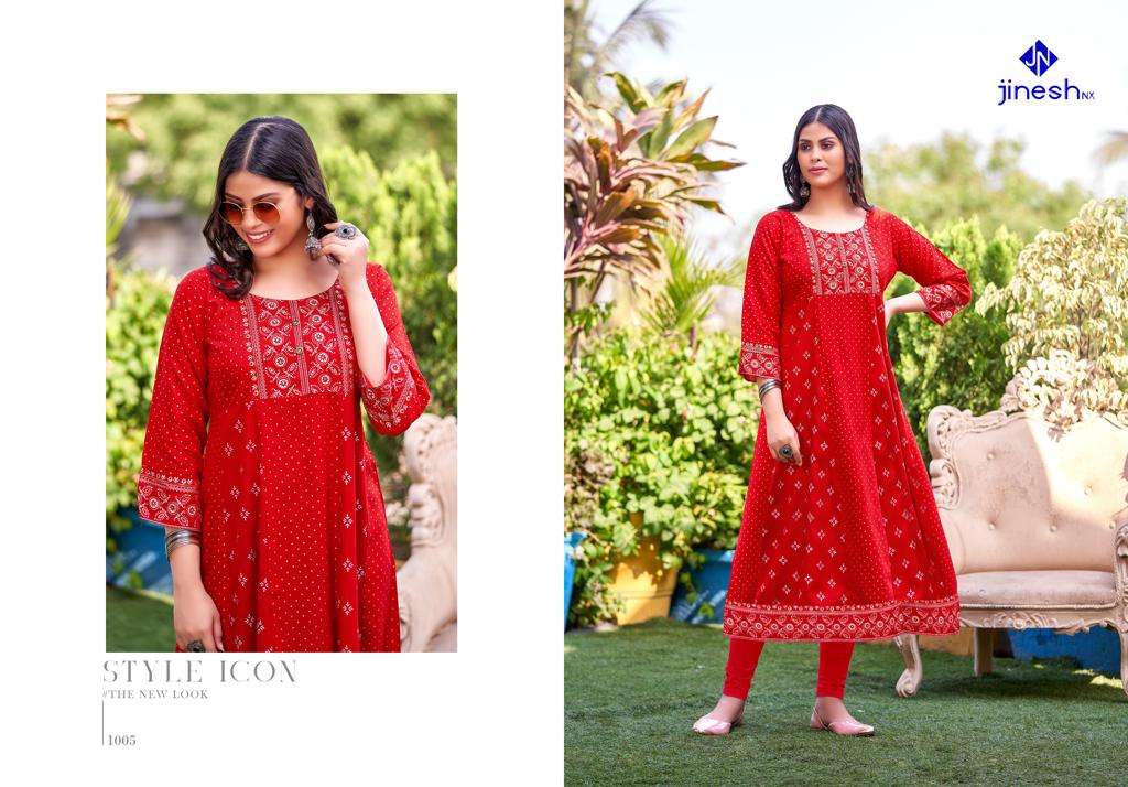 COCKTAIL VOL-1 BY JINESH NX 1001 TO 1007 SERIES BEAUTIFUL STYLISH FANCY COLORFUL CASUAL WEAR & ETHNIC WEAR RAYON FOIL PRINT GOWNS AT WHOLESALE PRICE