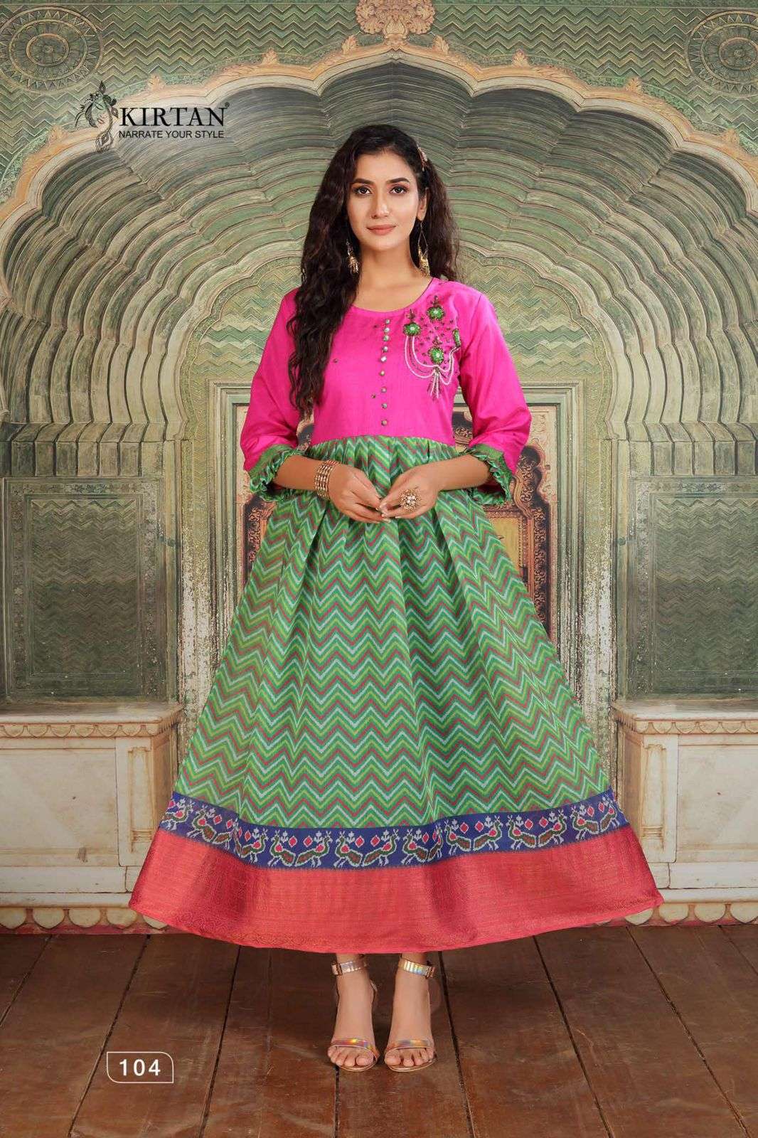 KAVYANJALI BY KIRTAN 101 TO 106 SERIES BEAUTIFUL STYLISH FANCY COLORFUL CASUAL WEAR & ETHNIC WEAR FANCY GOWNS AT WHOLESALE PRICE