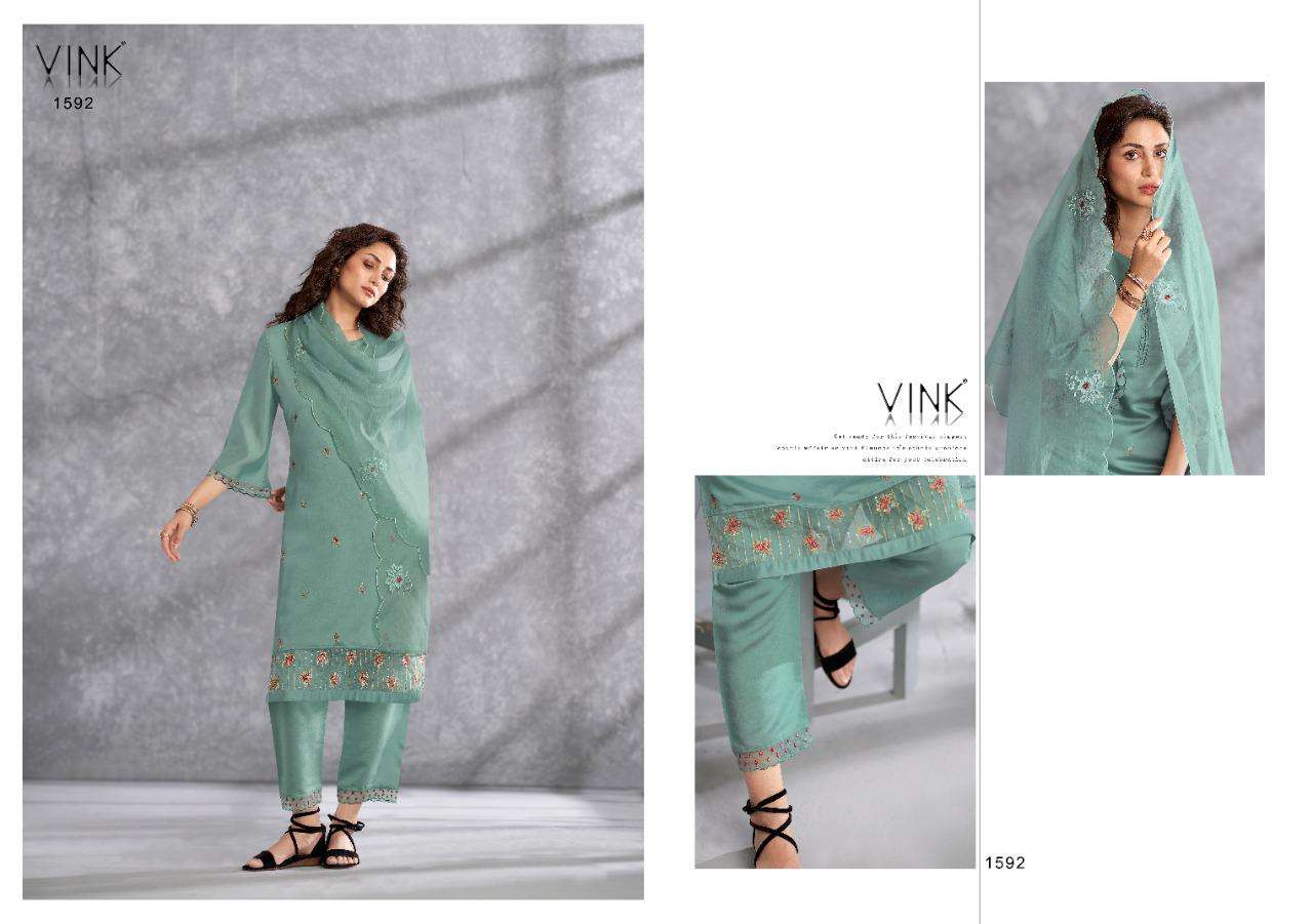 SUNSHINE VOL-2 BY VINK 1591 TO 1596 SERIES BEAUTIFUL SUITS COLORFUL STYLISH FANCY CASUAL WEAR & ETHNIC WEAR VISCOSE EMBROIDERED DRESSES AT WHOLESALE PRICE