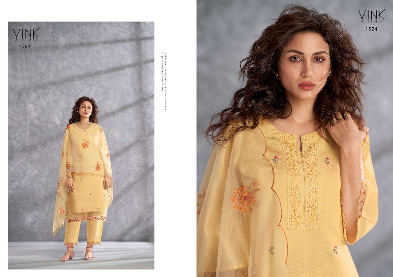 SUNSHINE VOL-2 BY VINK 1591 TO 1596 SERIES BEAUTIFUL SUITS COLORFUL STYLISH FANCY CASUAL WEAR & ETHNIC WEAR VISCOSE EMBROIDERED DRESSES AT WHOLESALE PRICE