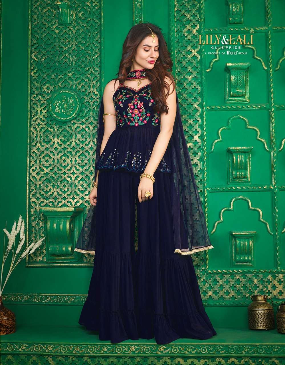 SPAGHETTI BY LILY AND LALI 9001 TO 9006 SERIES BEAUTIFUL SHARARA SUITS COLORFUL STYLISH FANCY CASUAL WEAR & ETHNIC WEAR PURE CHINNON CHIFFON DRESSES AT WHOLESALE PRICE