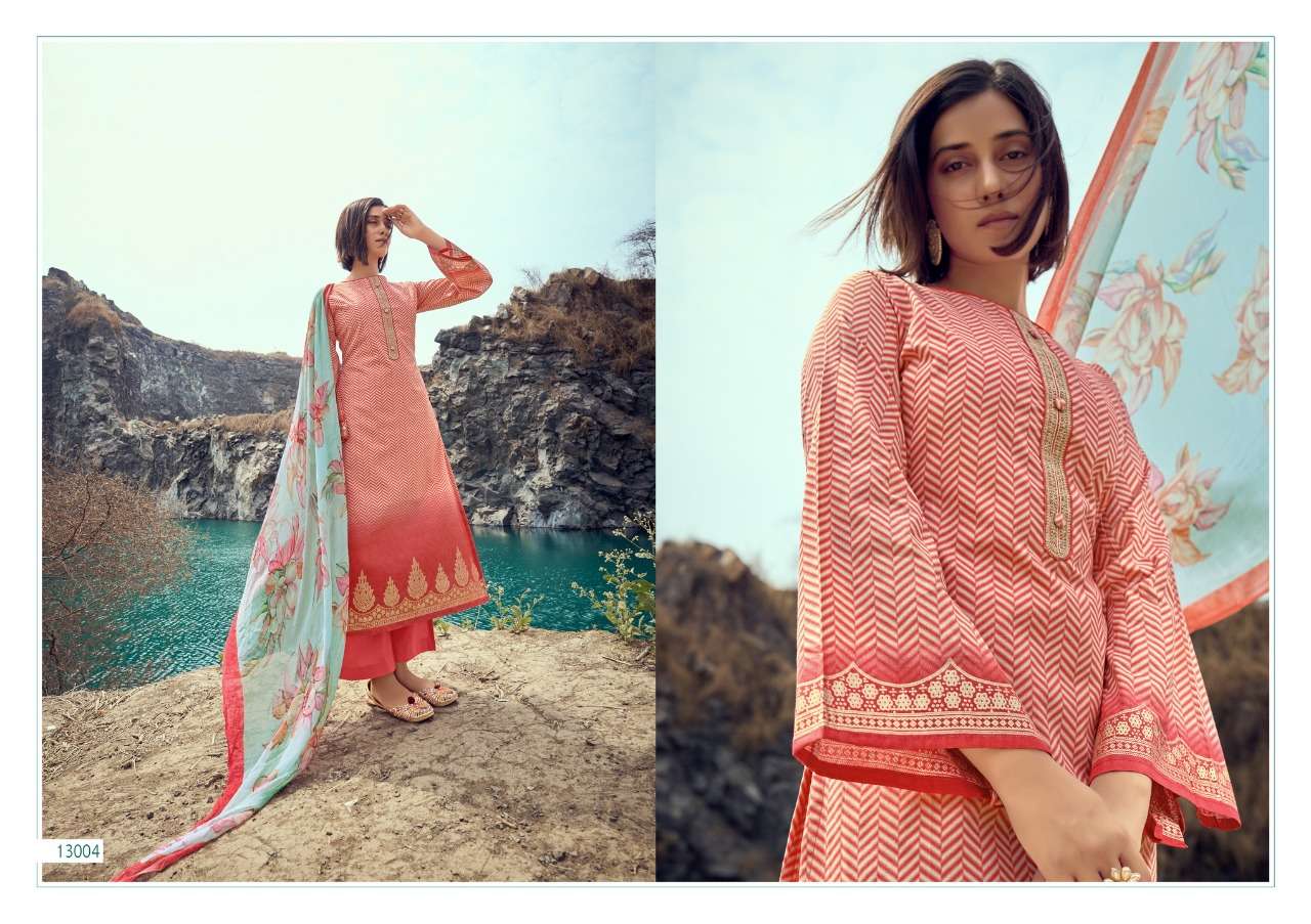 AURA BY ANKIT TEXTILE 13001 TO 13008 SERIES BEAUTIFUL SUITS COLORFUL STYLISH FANCY CASUAL WEAR & ETHNIC WEAR PURE CAMBRIC COTTON PRINT DRESSES AT WHOLESALE PRICE