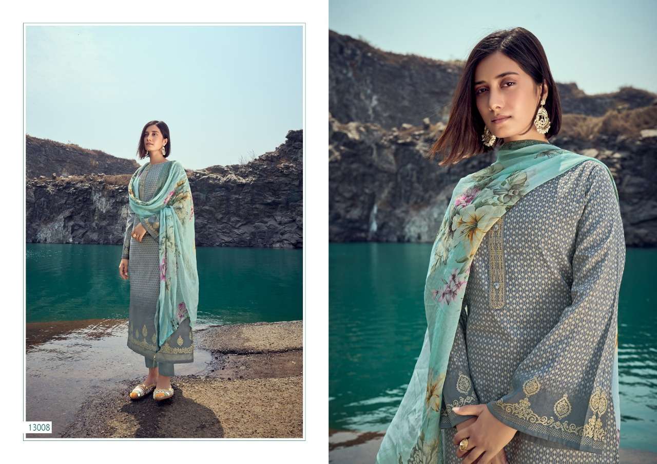 AURA BY ANKIT TEXTILE 13001 TO 13008 SERIES BEAUTIFUL SUITS COLORFUL STYLISH FANCY CASUAL WEAR & ETHNIC WEAR PURE CAMBRIC COTTON PRINT DRESSES AT WHOLESALE PRICE