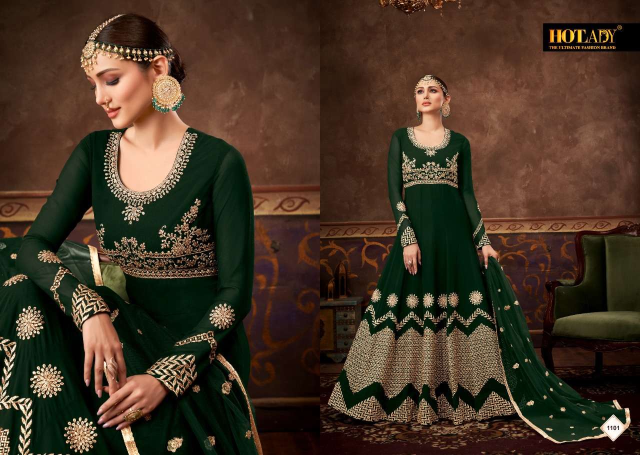 ARMEENA BY HOT LADY 1101 TO 1103 SERIES BEAUTIFUL ANARKALI SUITS COLORFUL STYLISH FANCY CASUAL WEAR & ETHNIC WEAR REAL GEORGETTE DRESSES AT WHOLESALE PRICE