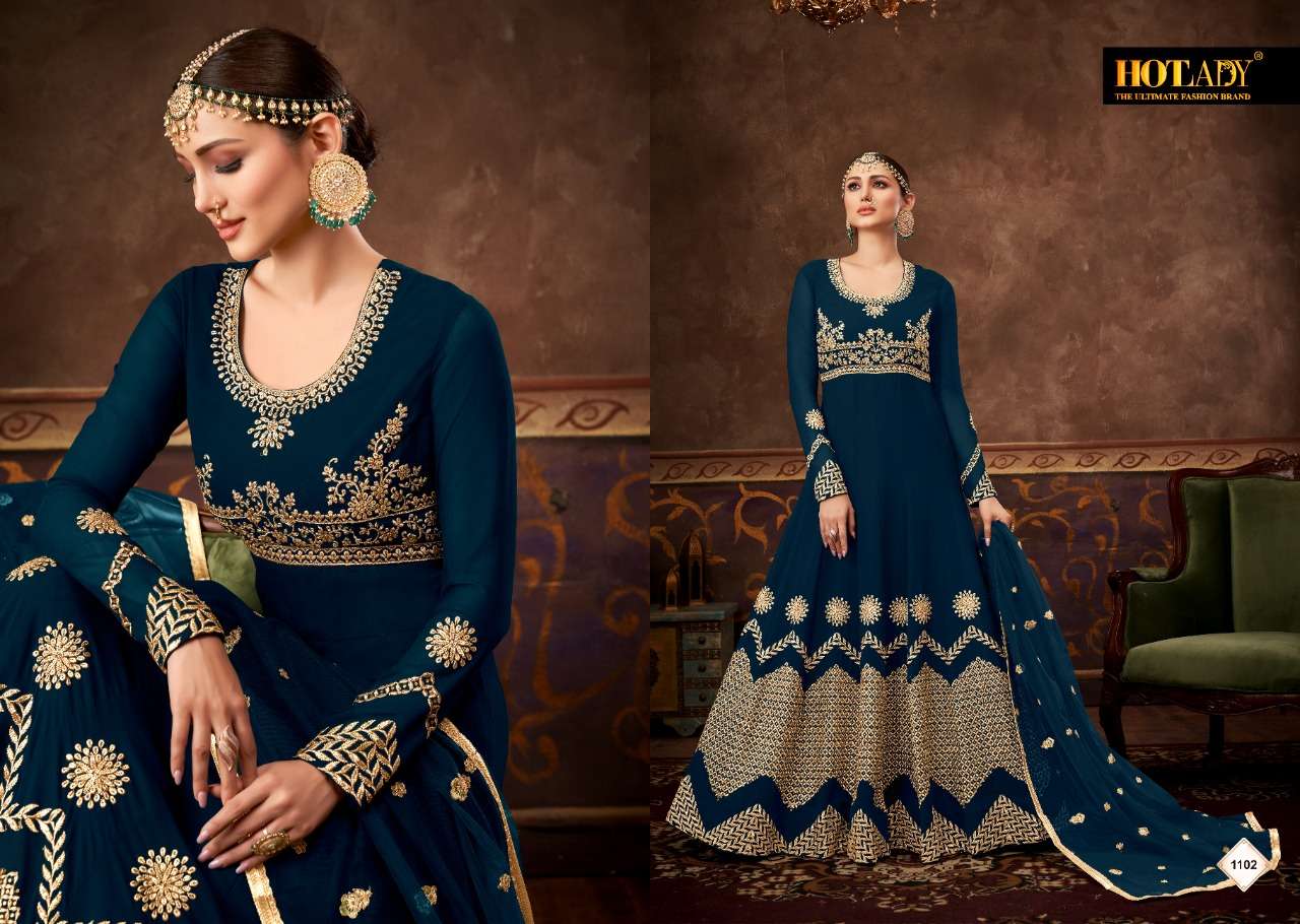 ARMEENA BY HOT LADY 1101 TO 1103 SERIES BEAUTIFUL ANARKALI SUITS COLORFUL STYLISH FANCY CASUAL WEAR & ETHNIC WEAR REAL GEORGETTE DRESSES AT WHOLESALE PRICE