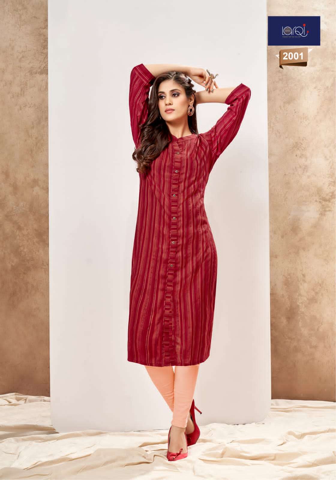 PAKIZA VOL-2 BY LARQI 2001 TO 2008 SERIES DESIGNER STYLISH FANCY COLORFUL BEAUTIFUL PARTY WEAR & ETHNIC WEAR COLLECTION RAYON WEAVING KURTIS AT WHOLESALE PRICE