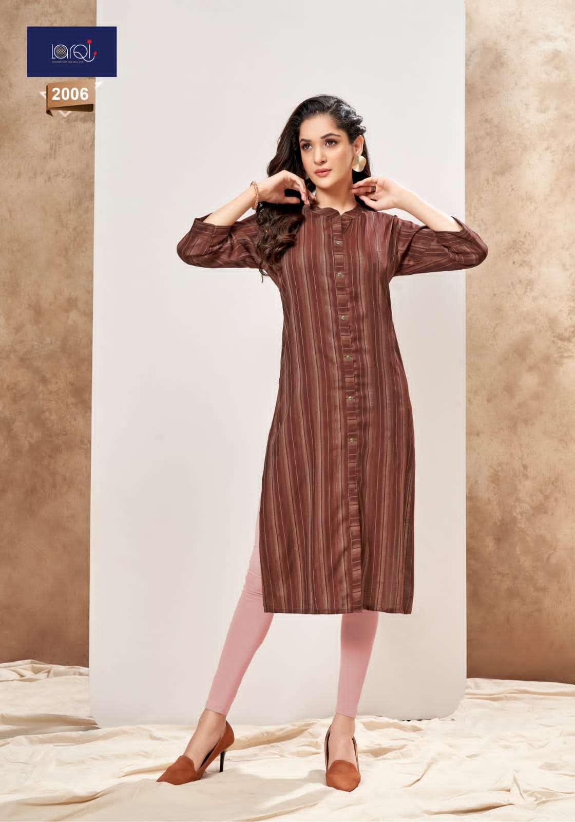 PAKIZA VOL-2 BY LARQI 2001 TO 2008 SERIES DESIGNER STYLISH FANCY COLORFUL BEAUTIFUL PARTY WEAR & ETHNIC WEAR COLLECTION RAYON WEAVING KURTIS AT WHOLESALE PRICE