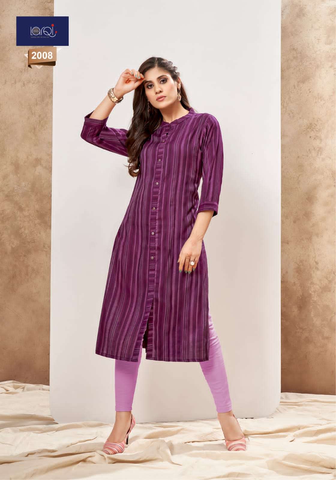 PAKIZA VOL-2 BY LARQI 2001 TO 2008 SERIES DESIGNER STYLISH FANCY COLORFUL BEAUTIFUL PARTY WEAR & ETHNIC WEAR COLLECTION RAYON WEAVING KURTIS AT WHOLESALE PRICE