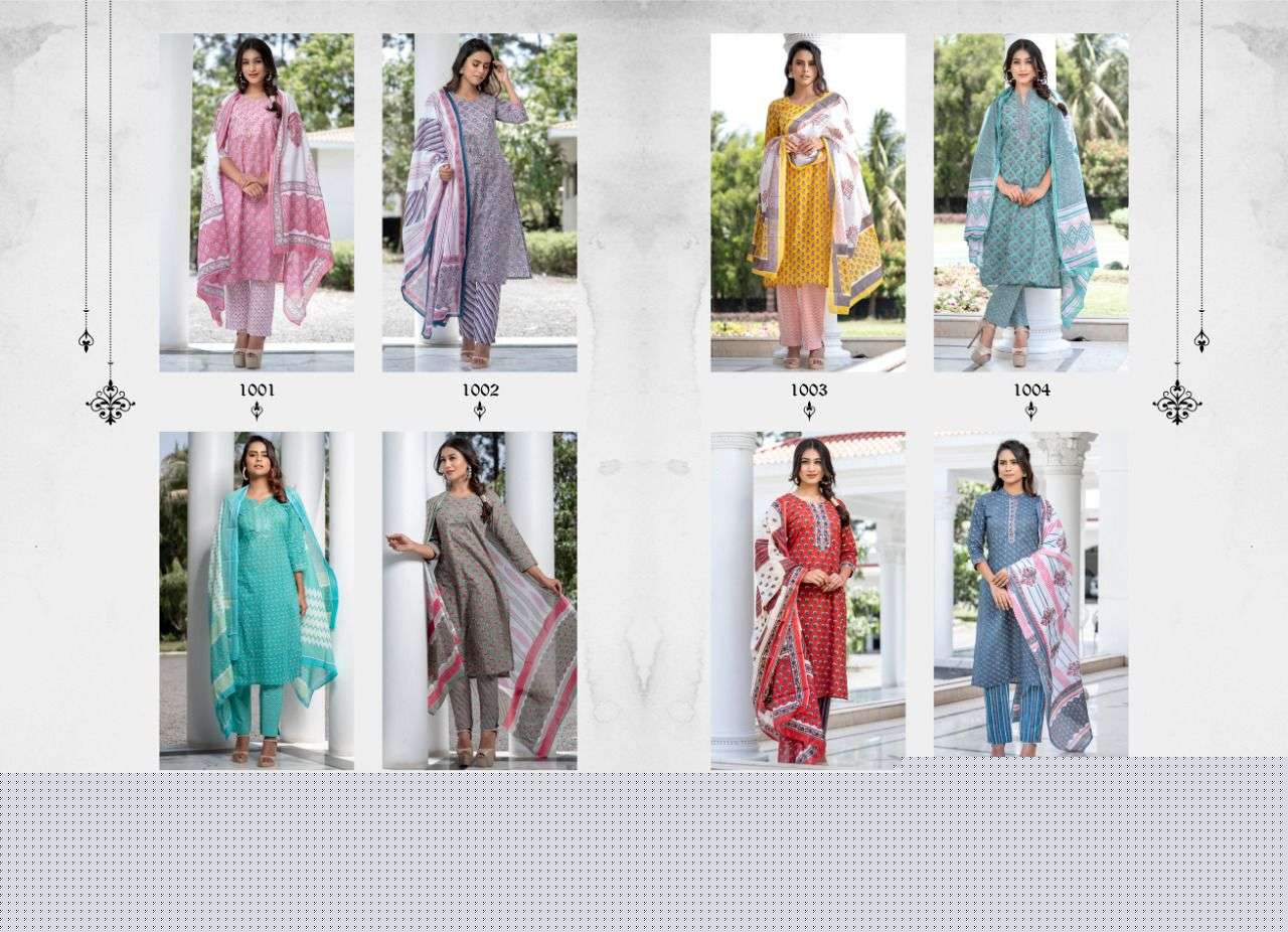 COTTON CANDY BY PSYNA 1001 TO 1008 SERIES BEAUTIFUL SUITS COLORFUL STYLISH FANCY CASUAL WEAR & ETHNIC WEAR CAMBRIC COTTON DRESSES AT WHOLESALE PRICE