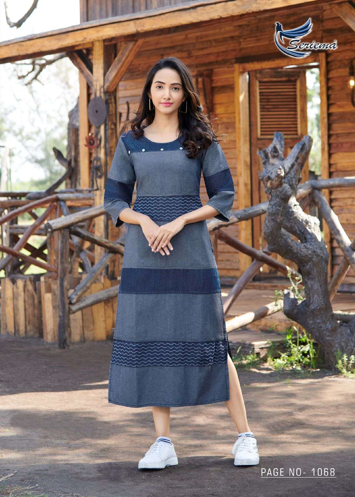 KUMB CLASSY BY SPARROW 1068 TO 1075 SERIES DESIGNER STYLISH FANCY COLORFUL BEAUTIFUL PARTY WEAR & ETHNIC WEAR COLLECTION COTTON DENIM KURTIS AT WHOLESALE PRICE