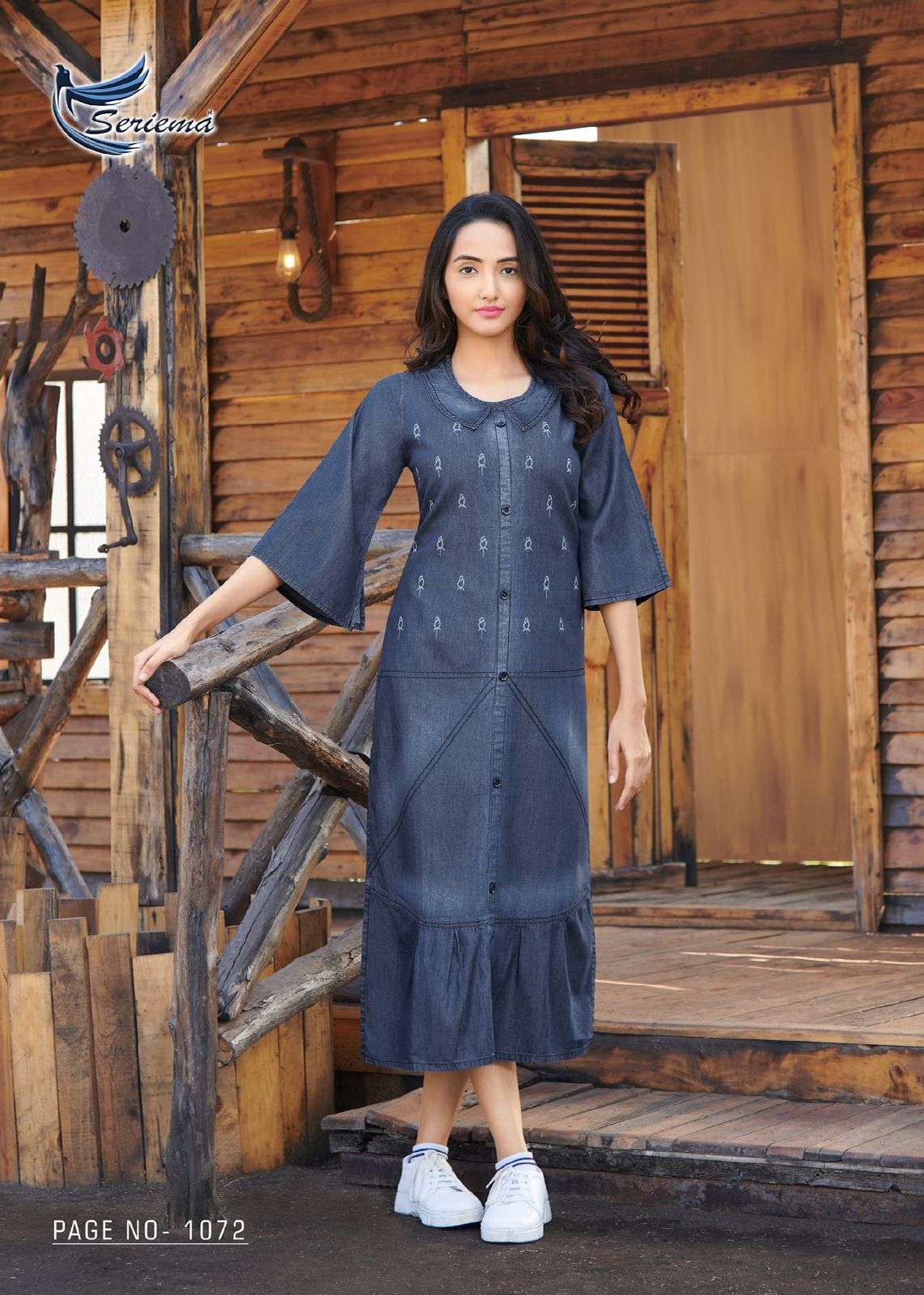 KUMB CLASSY BY SPARROW 1068 TO 1075 SERIES DESIGNER STYLISH FANCY COLORFUL BEAUTIFUL PARTY WEAR & ETHNIC WEAR COLLECTION COTTON DENIM KURTIS AT WHOLESALE PRICE