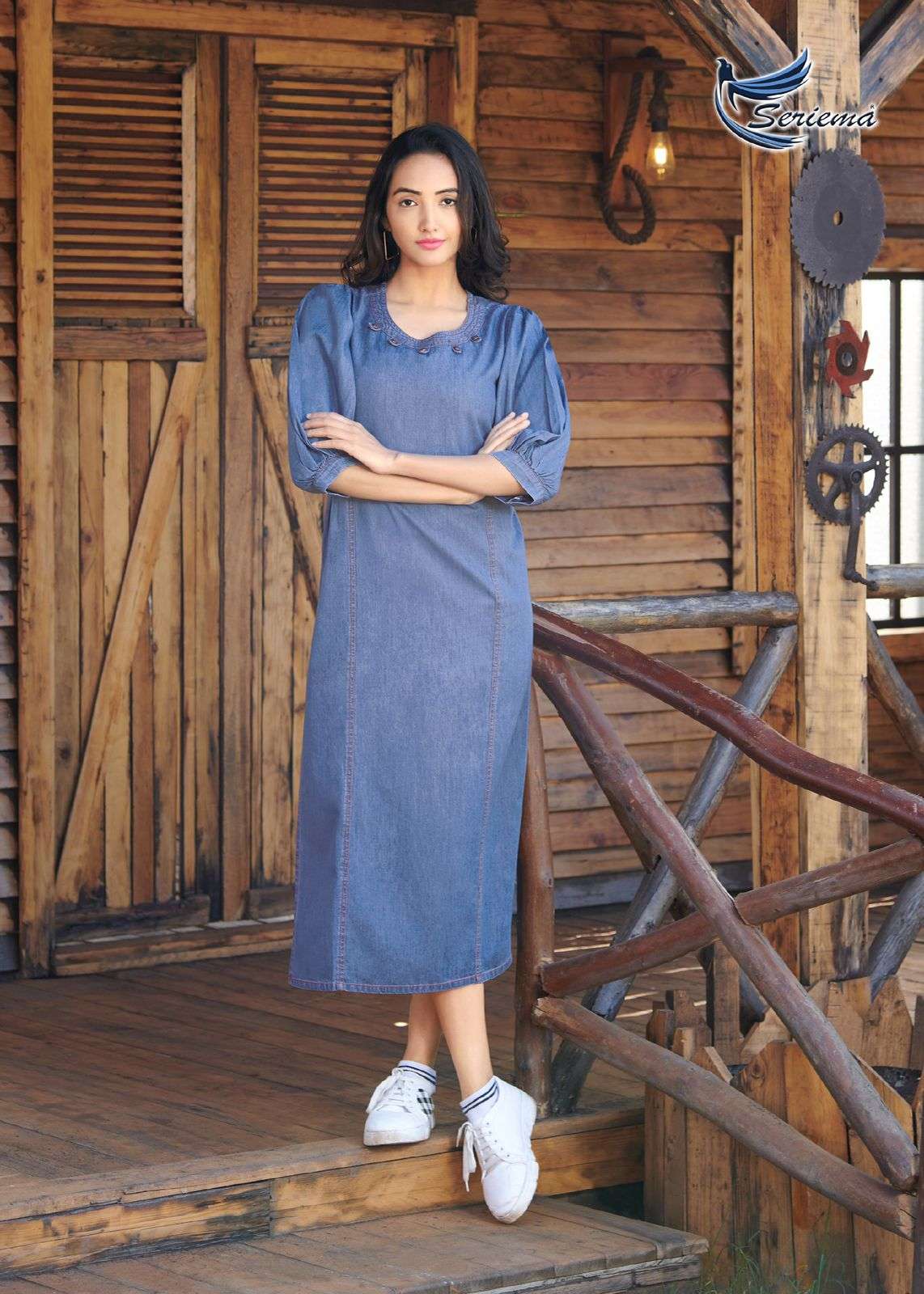 KUMB CLASSY BY SPARROW 1068 TO 1075 SERIES DESIGNER STYLISH FANCY COLORFUL BEAUTIFUL PARTY WEAR & ETHNIC WEAR COLLECTION COTTON DENIM KURTIS AT WHOLESALE PRICE