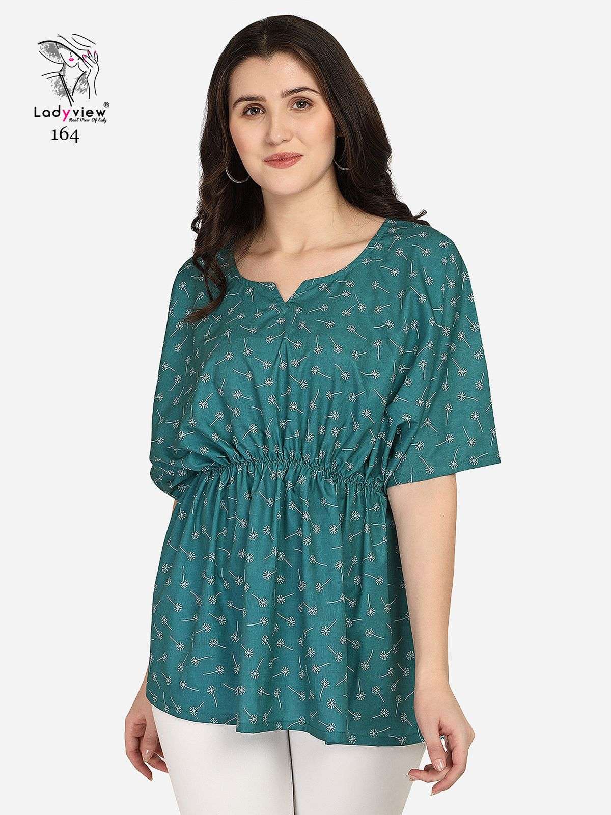 GUZARISH BY LADY VIEW 162 TO 171 SERIES BEAUTIFUL STYLISH FANCY COLORFUL CASUAL WEAR & ETHNIC WEAR HEAVY AMERICAN CREPE TOPS AT WHOLESALE PRICE