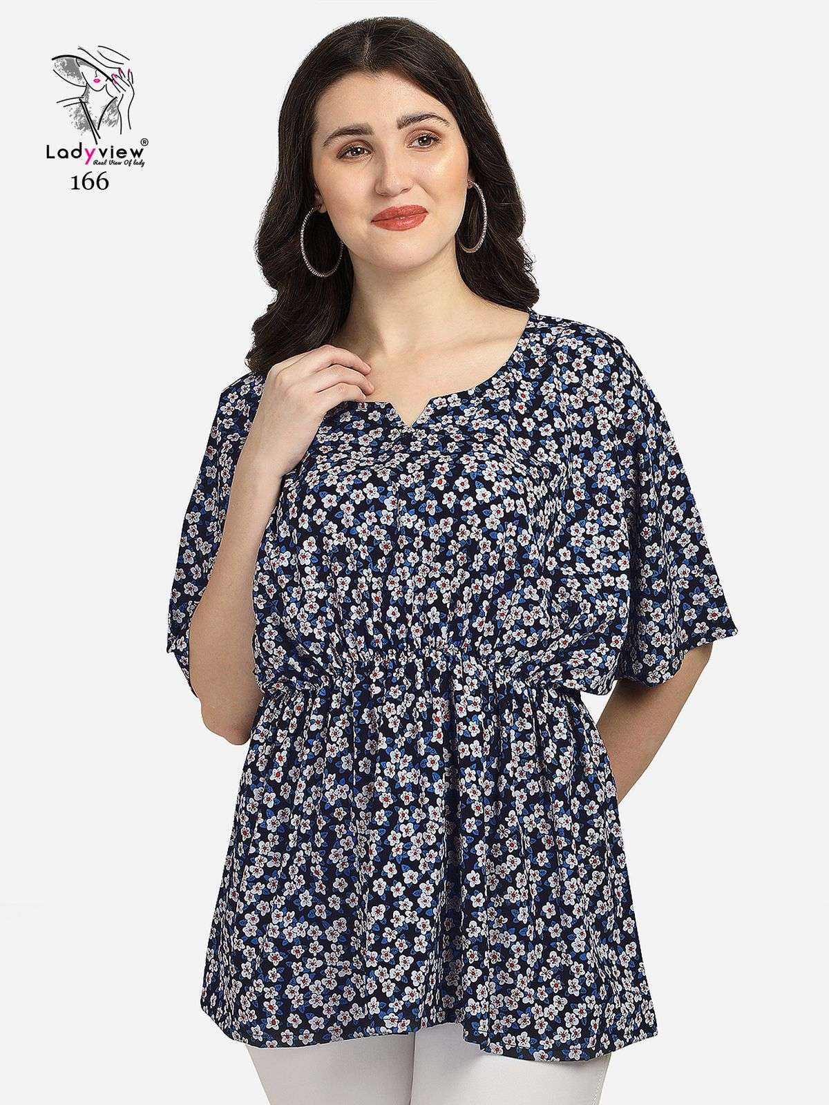 GUZARISH BY LADY VIEW 162 TO 171 SERIES BEAUTIFUL STYLISH FANCY COLORFUL CASUAL WEAR & ETHNIC WEAR HEAVY AMERICAN CREPE TOPS AT WHOLESALE PRICE