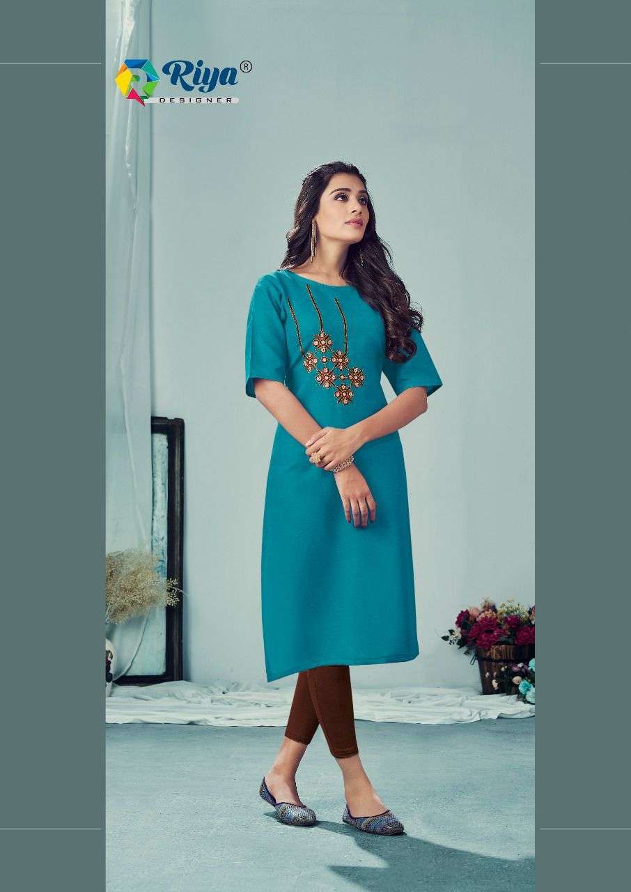 AAFREEN VOL-2 BY RIYA DESIGNER 2001 TO 2006 SERIES DESIGNER STYLISH FANCY COLORFUL BEAUTIFUL PARTY WEAR & ETHNIC WEAR COLLECTION PURE COTTON SLUB EMBROIDERY KURTIS AT WHOLESALE PRICE