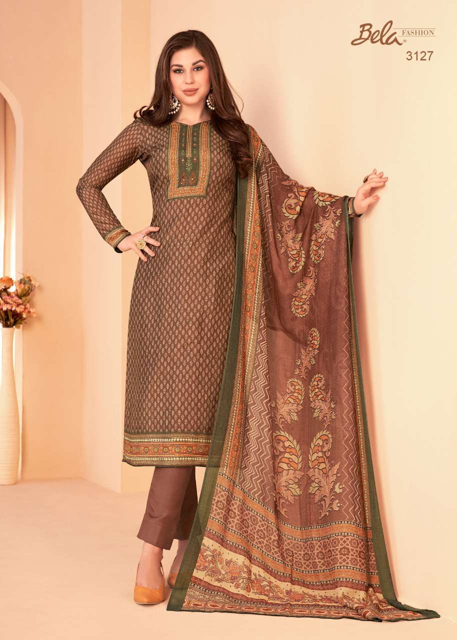 SARAAB BY BELA FASHION 3123 TO 3129 SERIES BEAUTIFUL SUITS COLORFUL STYLISH FANCY CASUAL WEAR & ETHNIC WEAR COTTON SILK DIGITAL PRINT DRESSES AT WHOLESALE PRICE