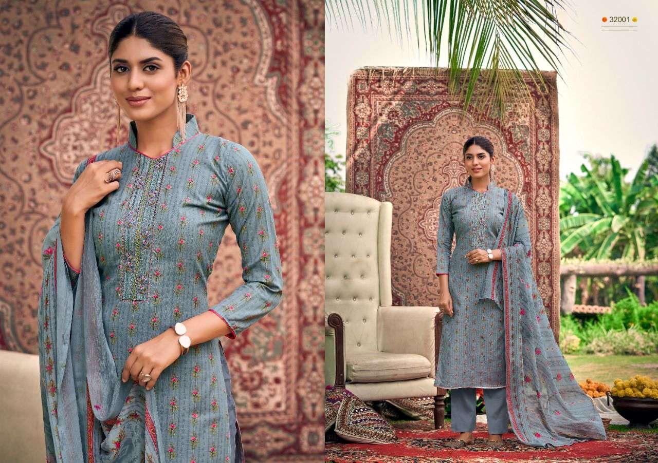 SONI SIYONI VOL-10 BY SIYONI 32001 TO 32010 SERIES BEAUTIFUL STYLISH SUITS FANCY COLORFUL CASUAL WEAR & ETHNIC WEAR & READY TO WEAR COTTON SLUB EMBROIDERED DRESSES AT WHOLESALE PRICE