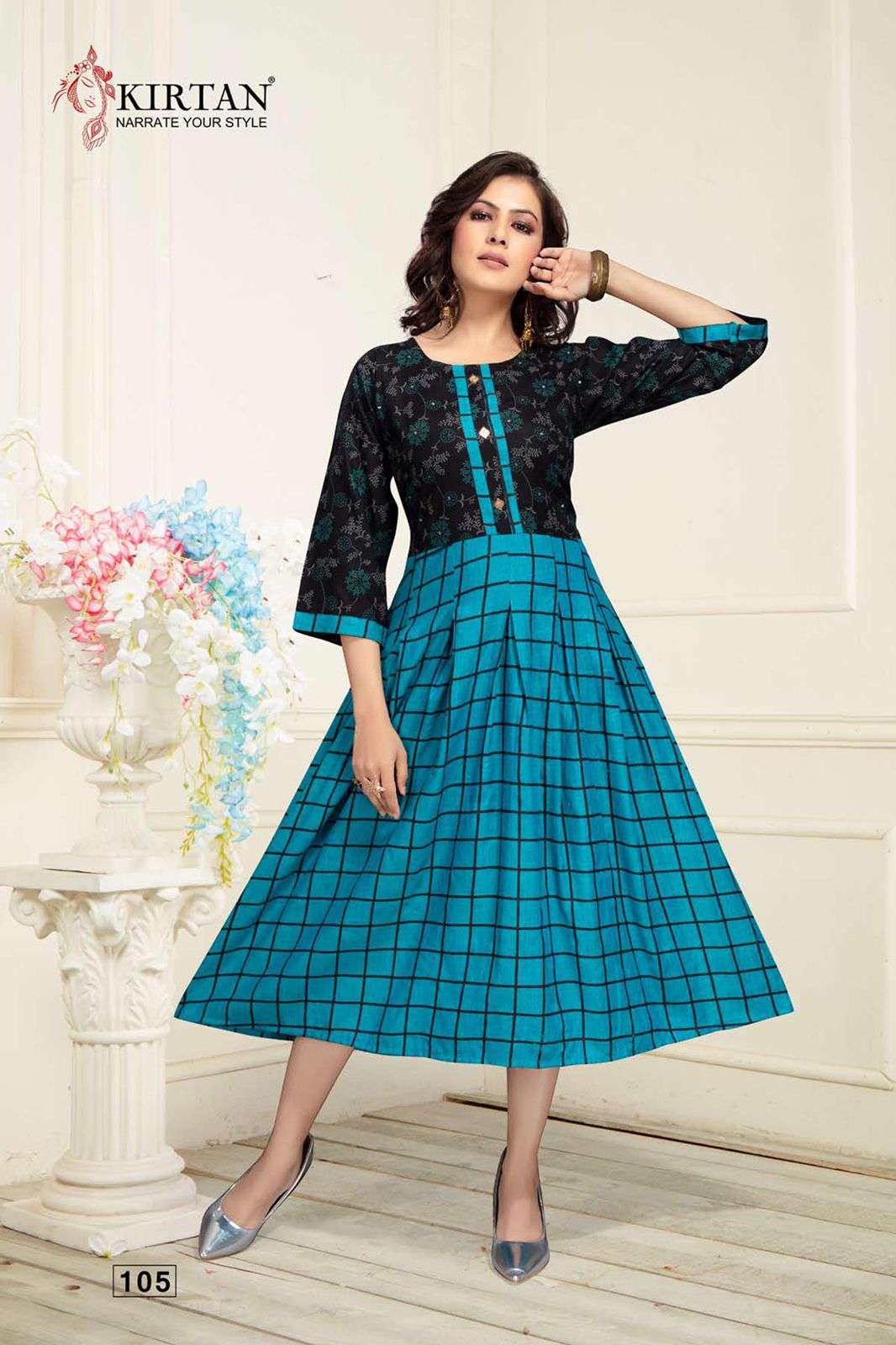 SAMEERA VOL-2 BY KIRTAN 101 TO 106 SERIES DESIGNER STYLISH FANCY COLORFUL BEAUTIFUL PARTY WEAR & ETHNIC WEAR COLLECTION RAYON PRINT KURTIS AT WHOLESALE PRICE