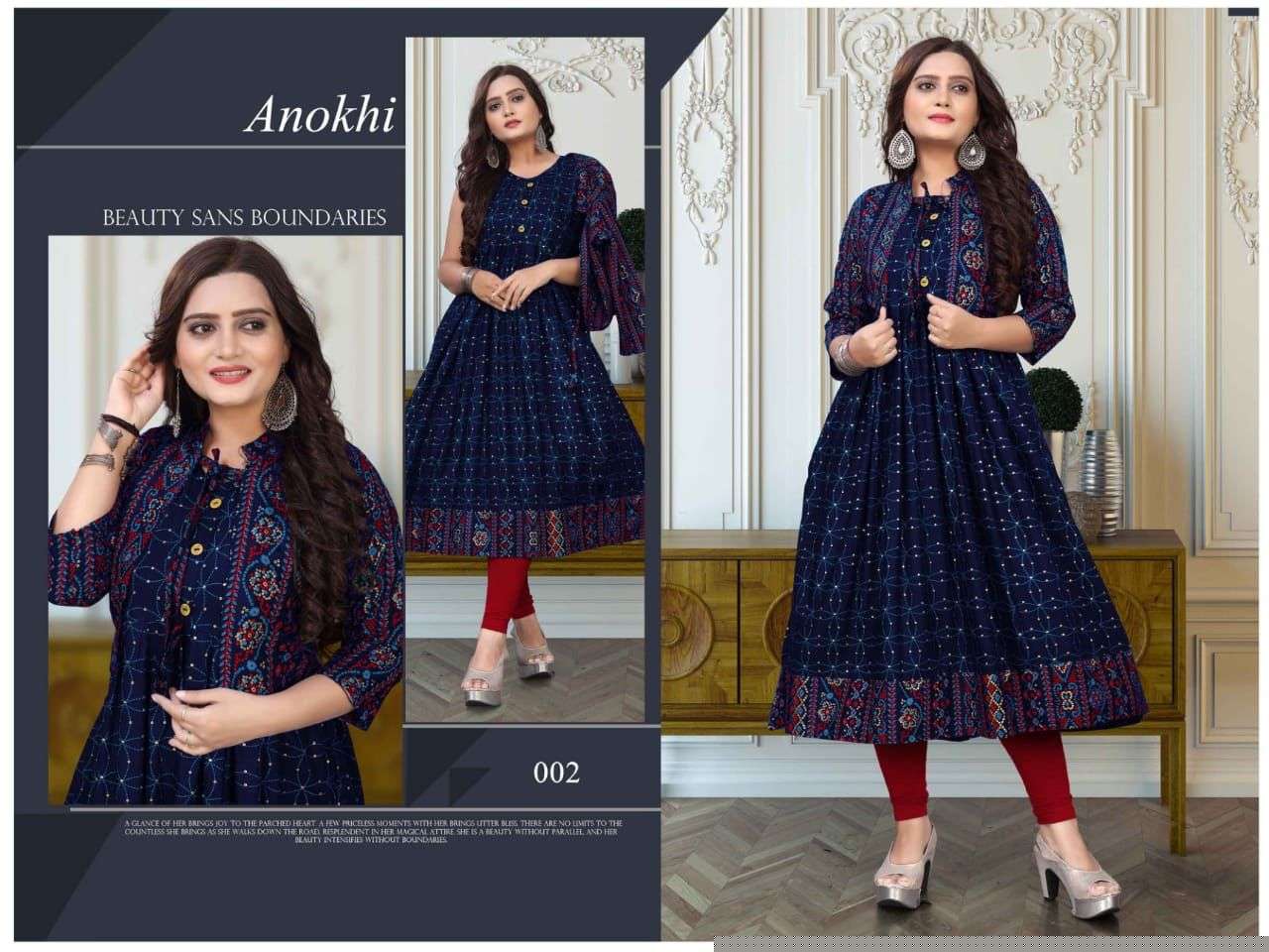 ANOKHI VOL-2 BY AAGYA 001 TO 010 SERIES DESIGNER STYLISH FANCY COLORFUL BEAUTIFUL PARTY WEAR & ETHNIC WEAR COLLECTION RAYON PRINT KURTIS AT WHOLESALE PRICE