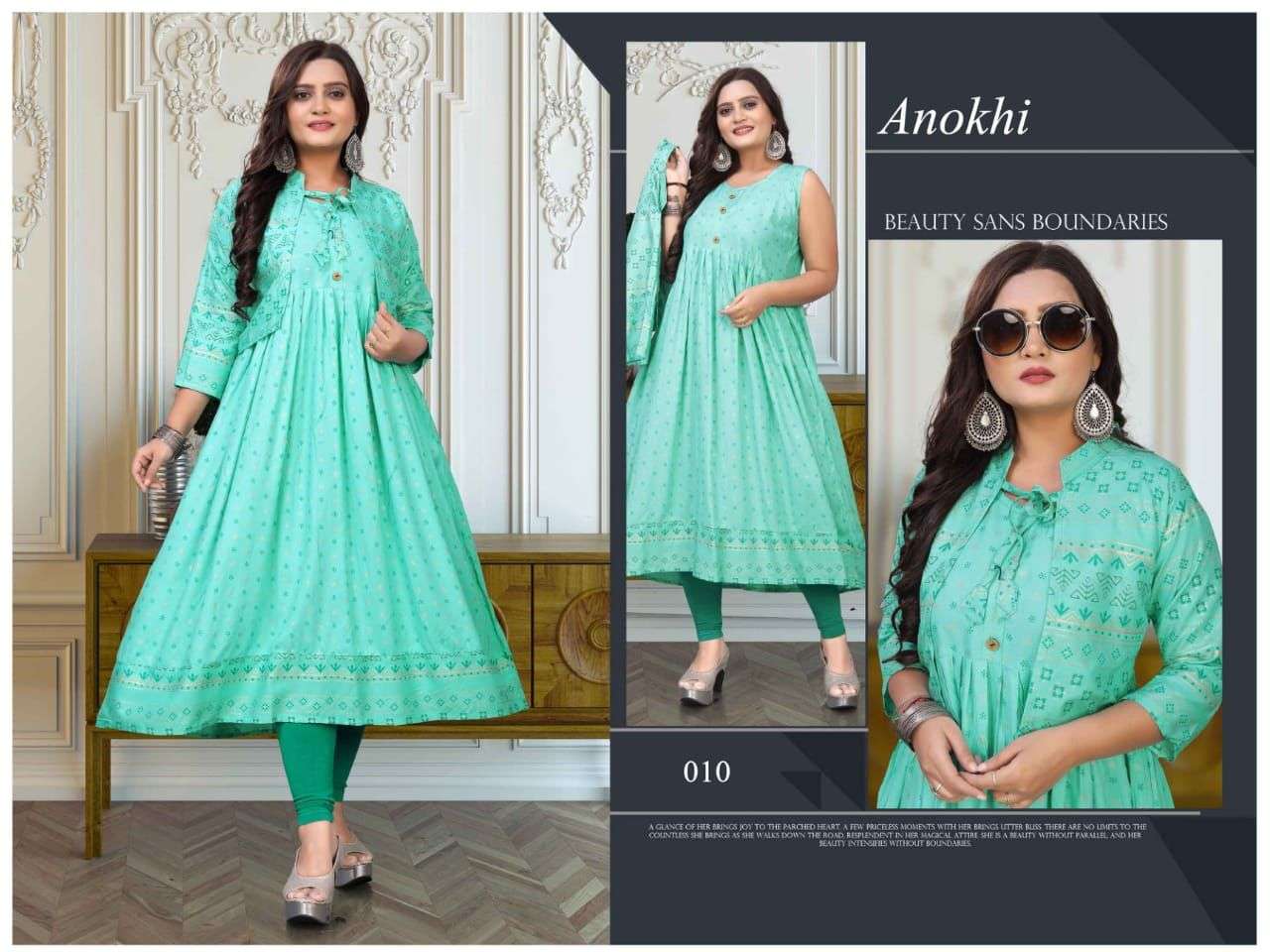ANOKHI VOL-2 BY AAGYA 001 TO 010 SERIES DESIGNER STYLISH FANCY COLORFUL BEAUTIFUL PARTY WEAR & ETHNIC WEAR COLLECTION RAYON PRINT KURTIS AT WHOLESALE PRICE