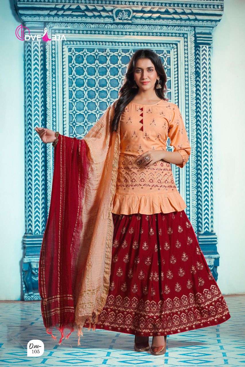 VINTAGE BY DVEEJA 101 TO 108 SERIES BEAUTIFUL SUITS COLORFUL STYLISH FANCY CASUAL WEAR & ETHNIC WEAR RAYON FOIL PRINT DRESSES AT WHOLESALE PRICE
