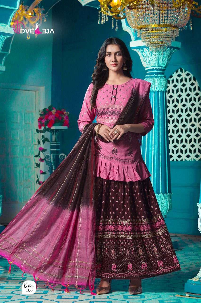 VINTAGE BY DVEEJA 101 TO 108 SERIES BEAUTIFUL SUITS COLORFUL STYLISH FANCY CASUAL WEAR & ETHNIC WEAR RAYON FOIL PRINT DRESSES AT WHOLESALE PRICE